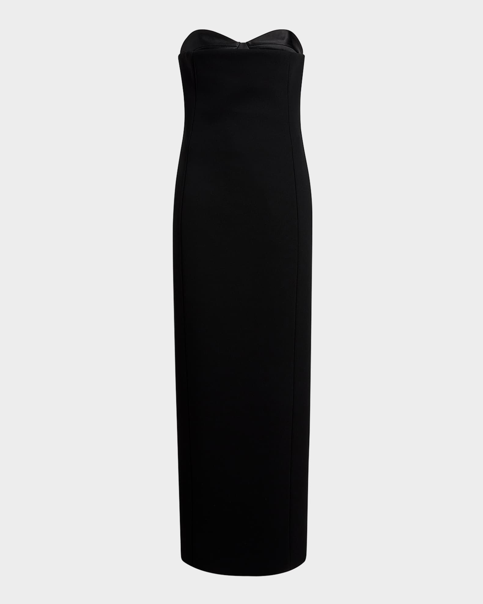 Yael Peeping Bustier Strapless Column Gown 0