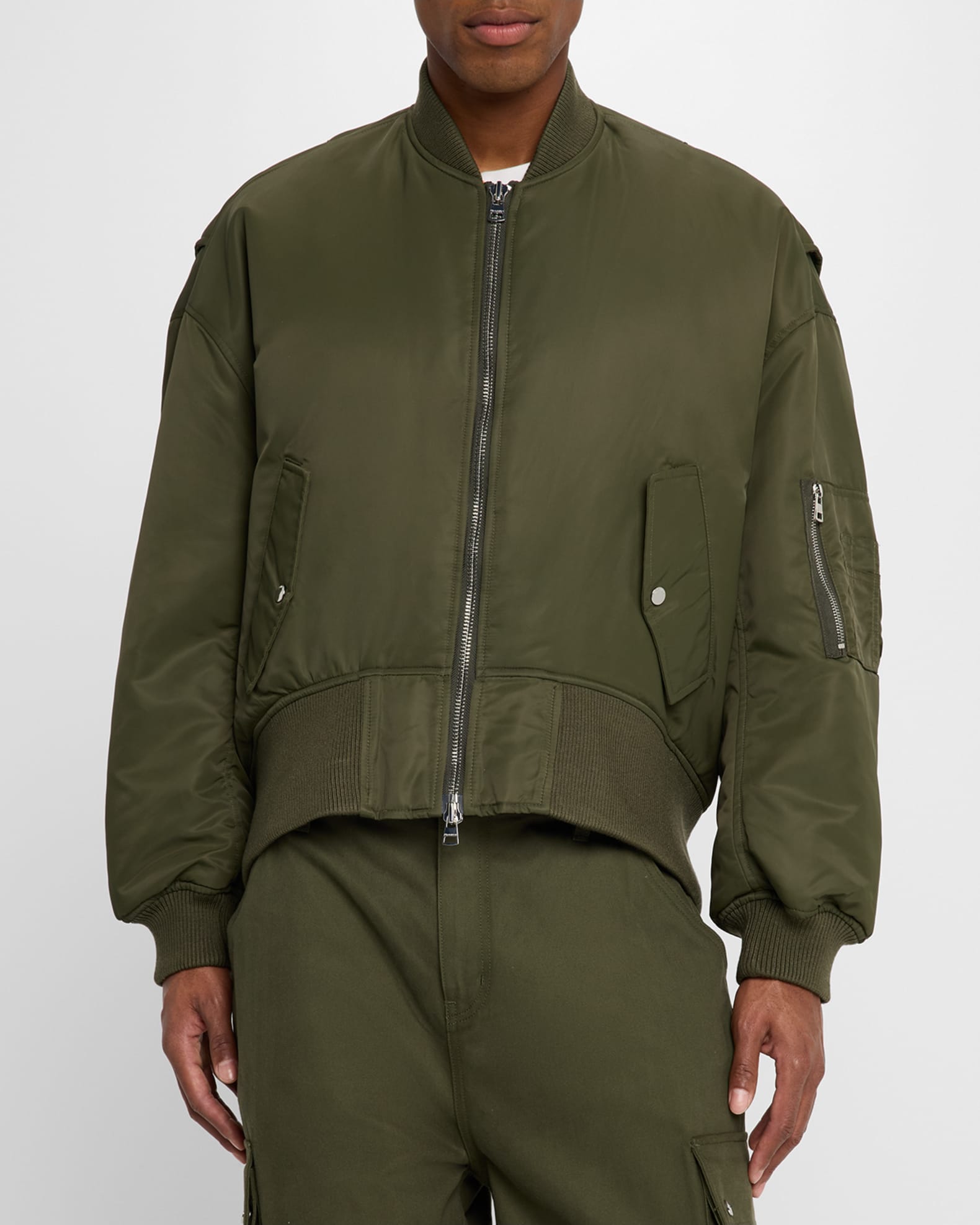 ブルゾン J W ANDERSON OVERSIZED CUVERD BOMBER (JK0381PG1696 595) JW ANDERSON-OVERSIZED CURVED HEM BOMBER JACKET-JK0381 PG1696