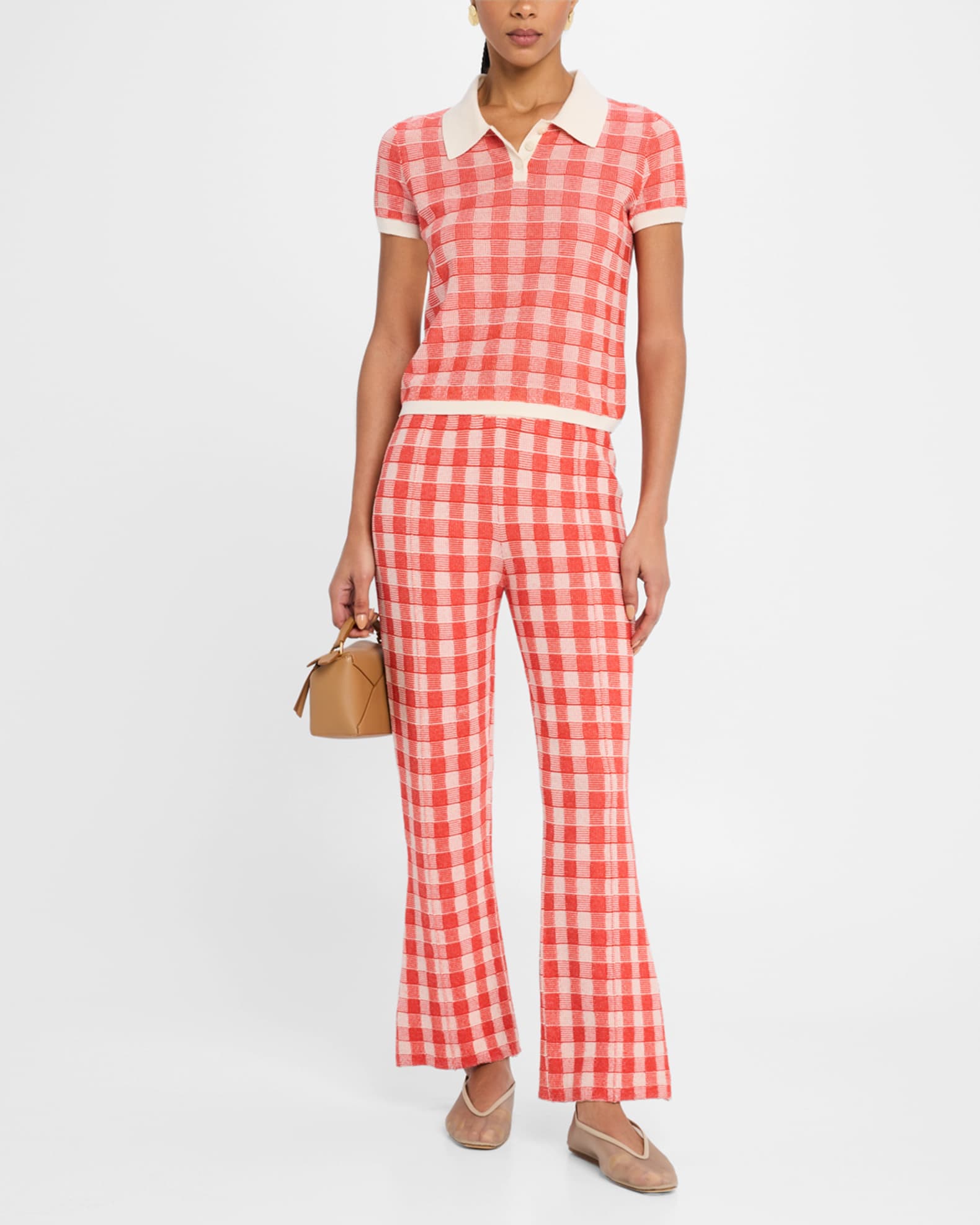 Gingham Flare Pants 1