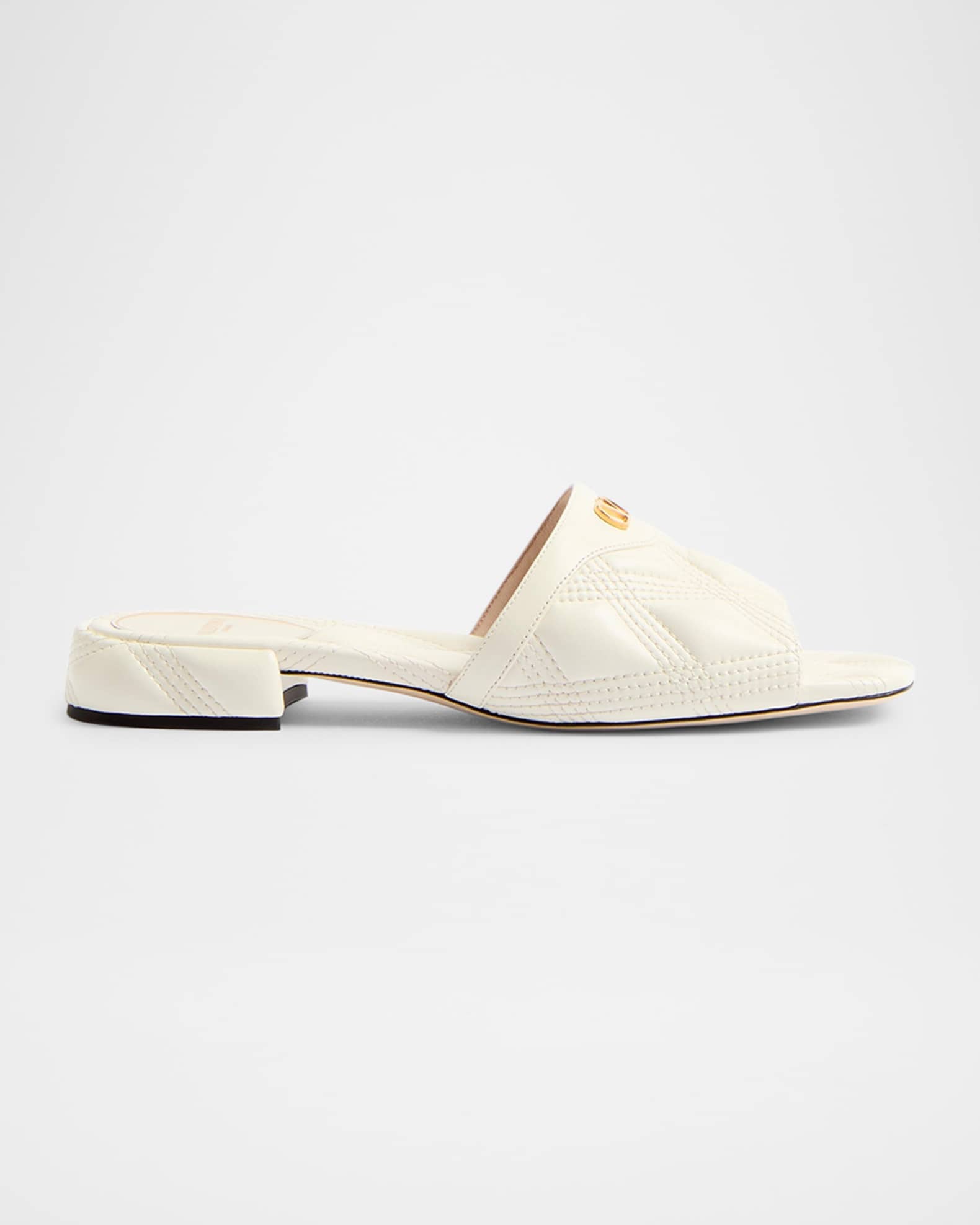 Quilted 67 VLogo Flat Slide Sandals 0