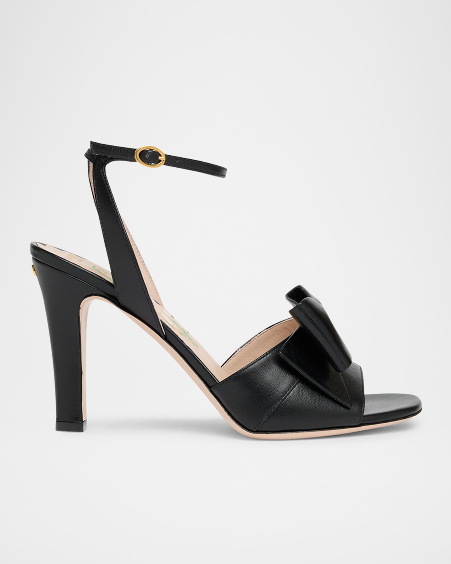 Bowow Leather Bow Ankle-Strap Sandals 0