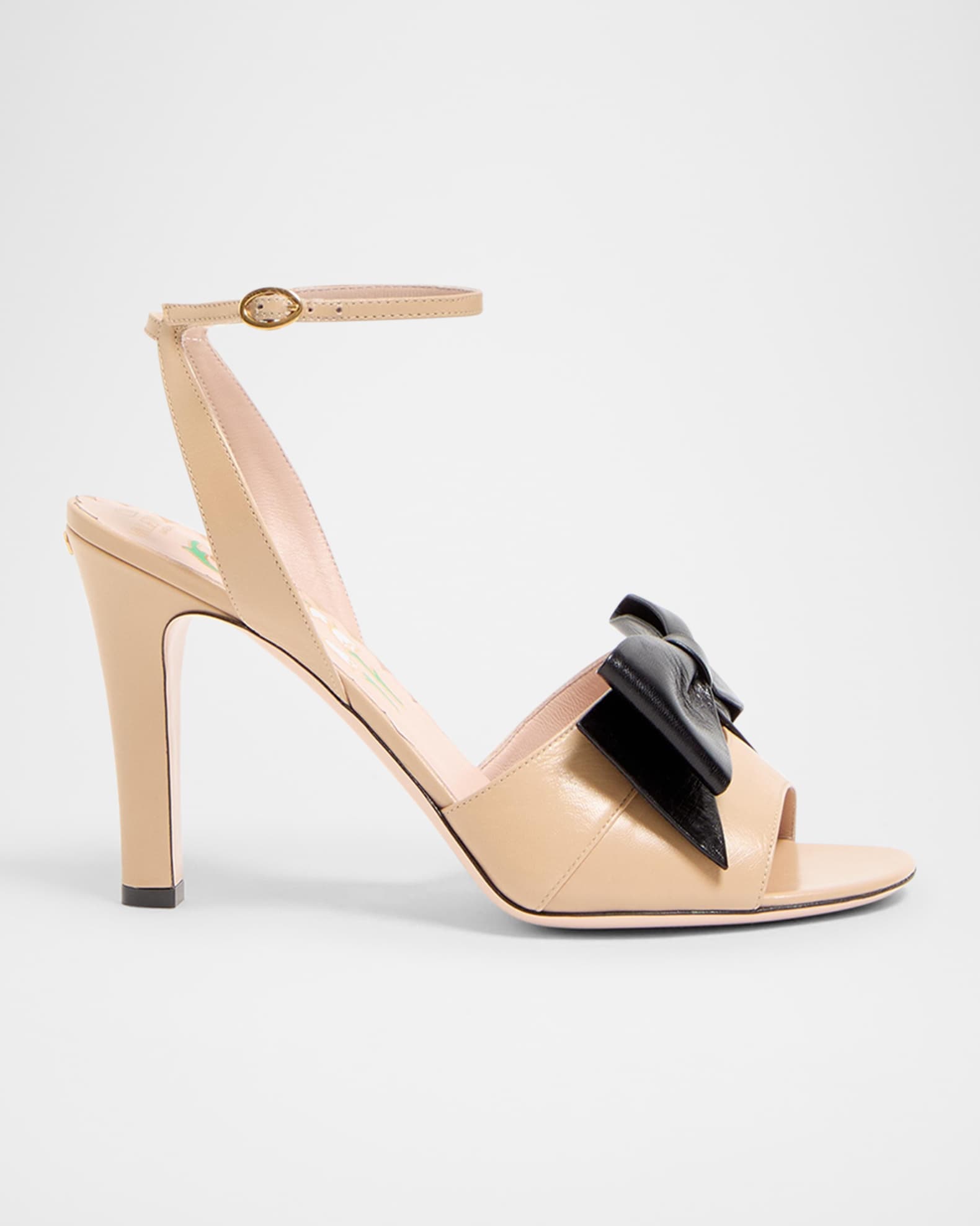Bowow Leather Bow Ankle-Strap Sandals 0