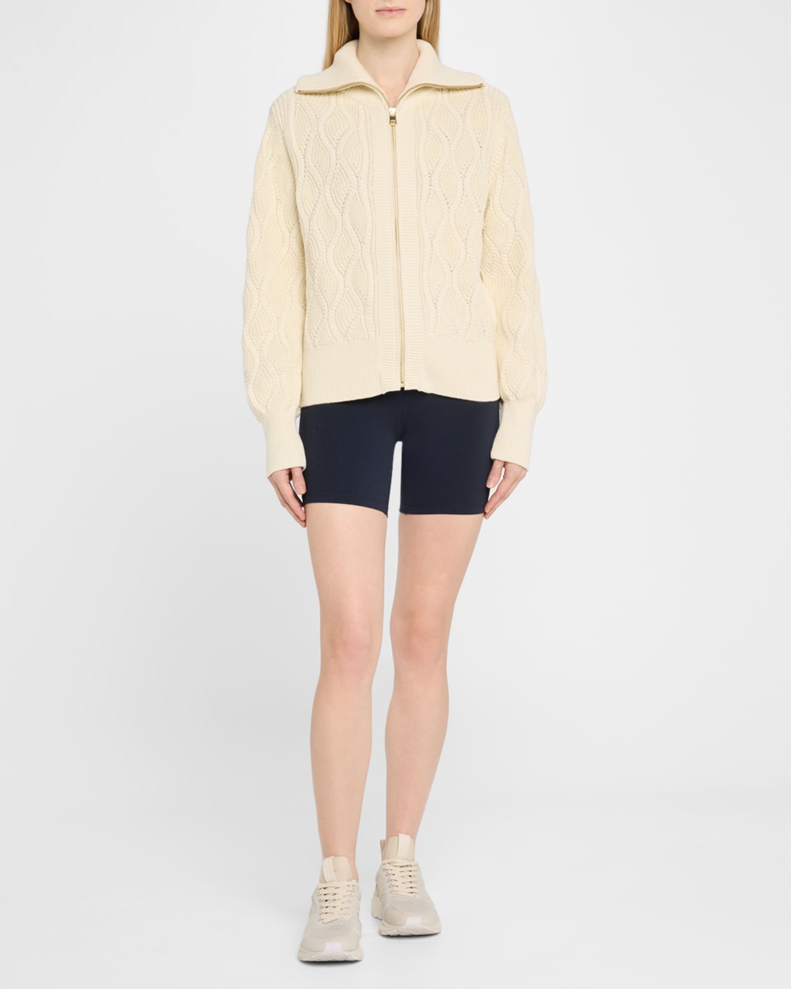 Lando Full-Zip Swirly Cable Knit Jacket 1