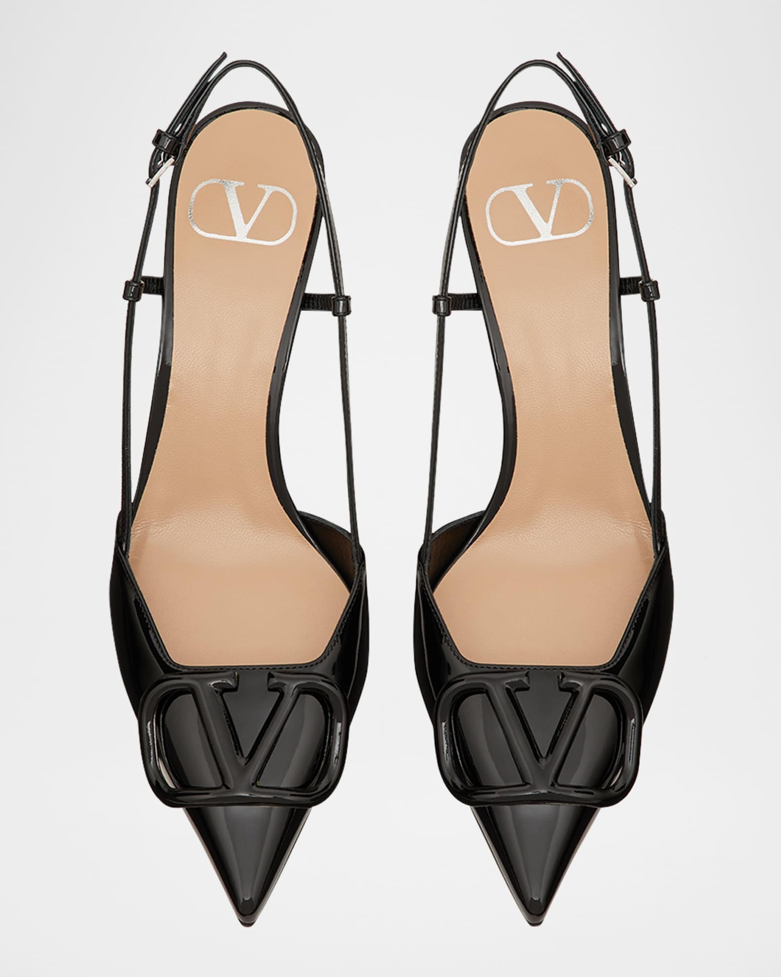 Valentino Garavani VLogo Signature Patent Leather Slingback