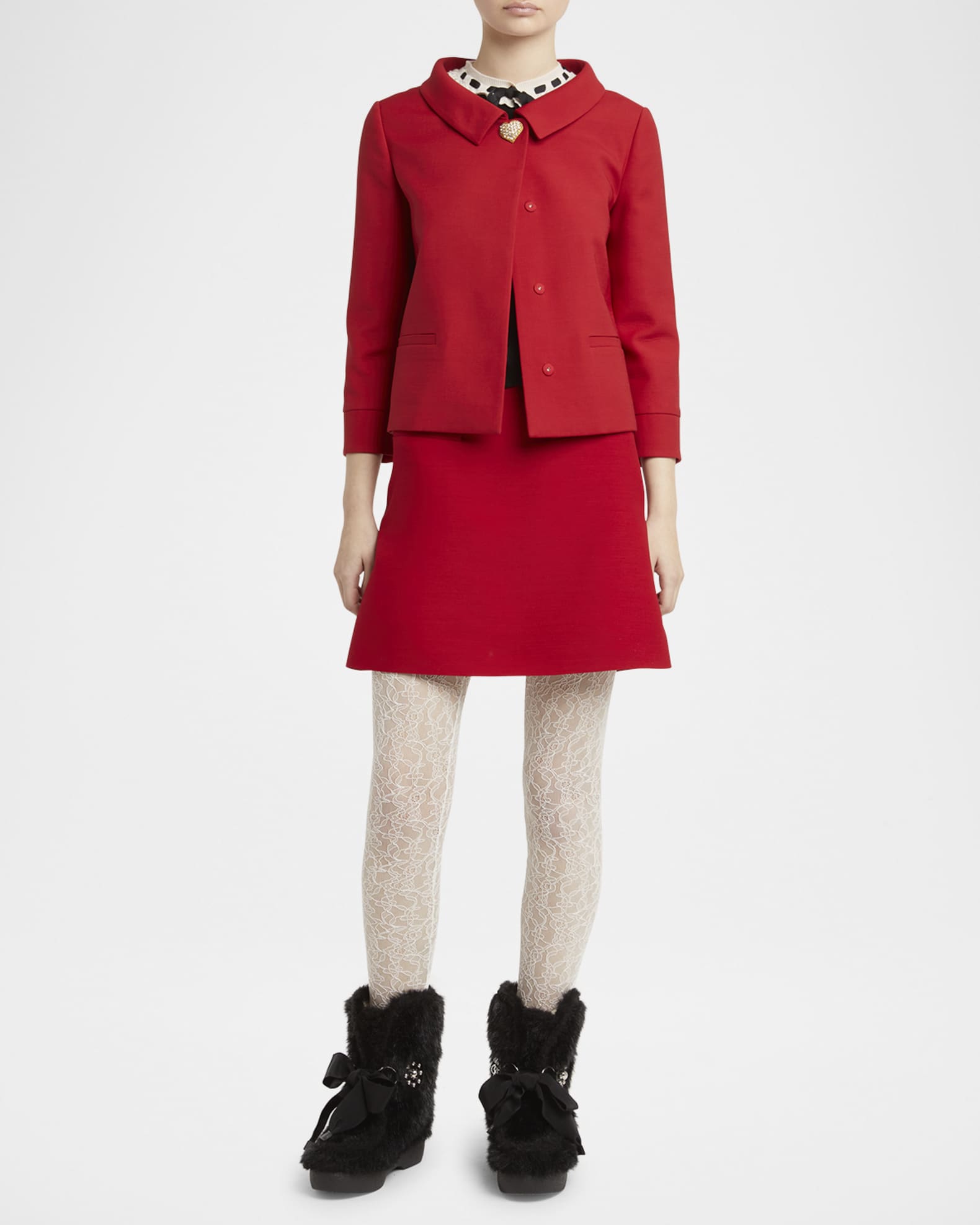 VALENTINO スノーブーツ Valentino Garavani Snowish Faux-Fur Winter Booties | Neiman