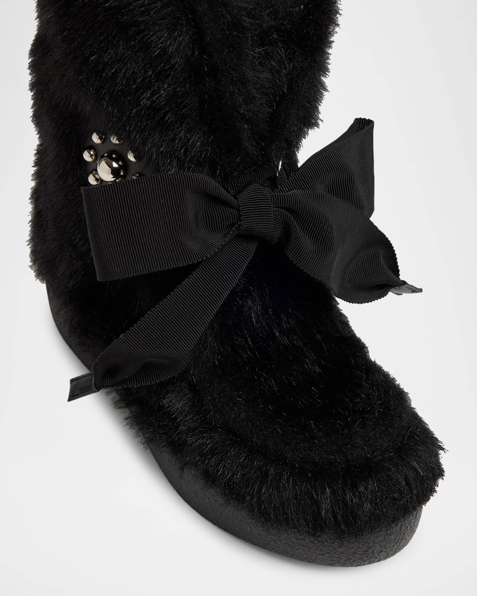 VALENTINO スノーブーツ Valentino Garavani Snowish Faux-Fur Winter Booties | Neiman