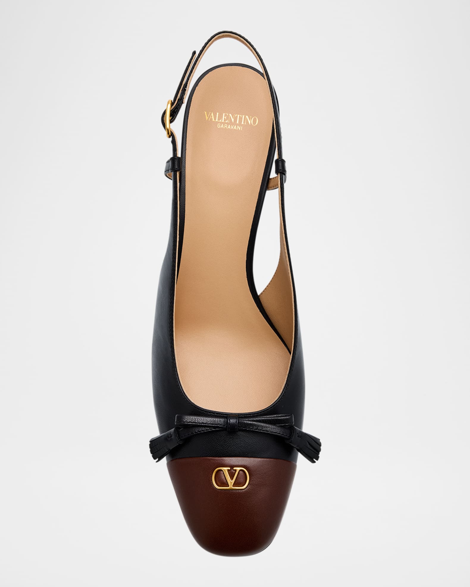 シューズ・サンダルその他 VALENTINO GARAVANI Valet Du Roi leather slingback Valet du Roi leather slingback pumps in neutrals - Valentino