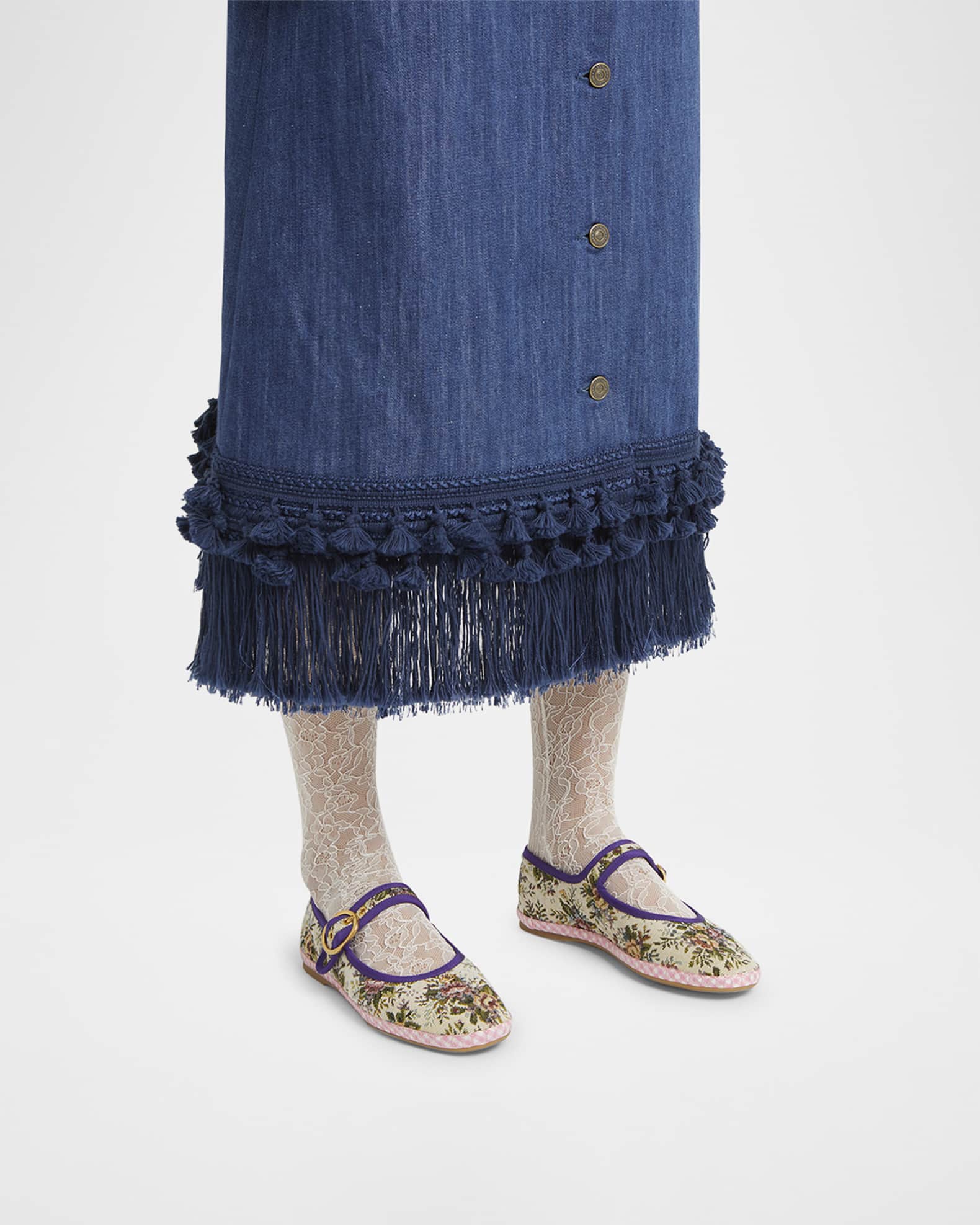 Endouce Brocade Floral Ballet Flats  1