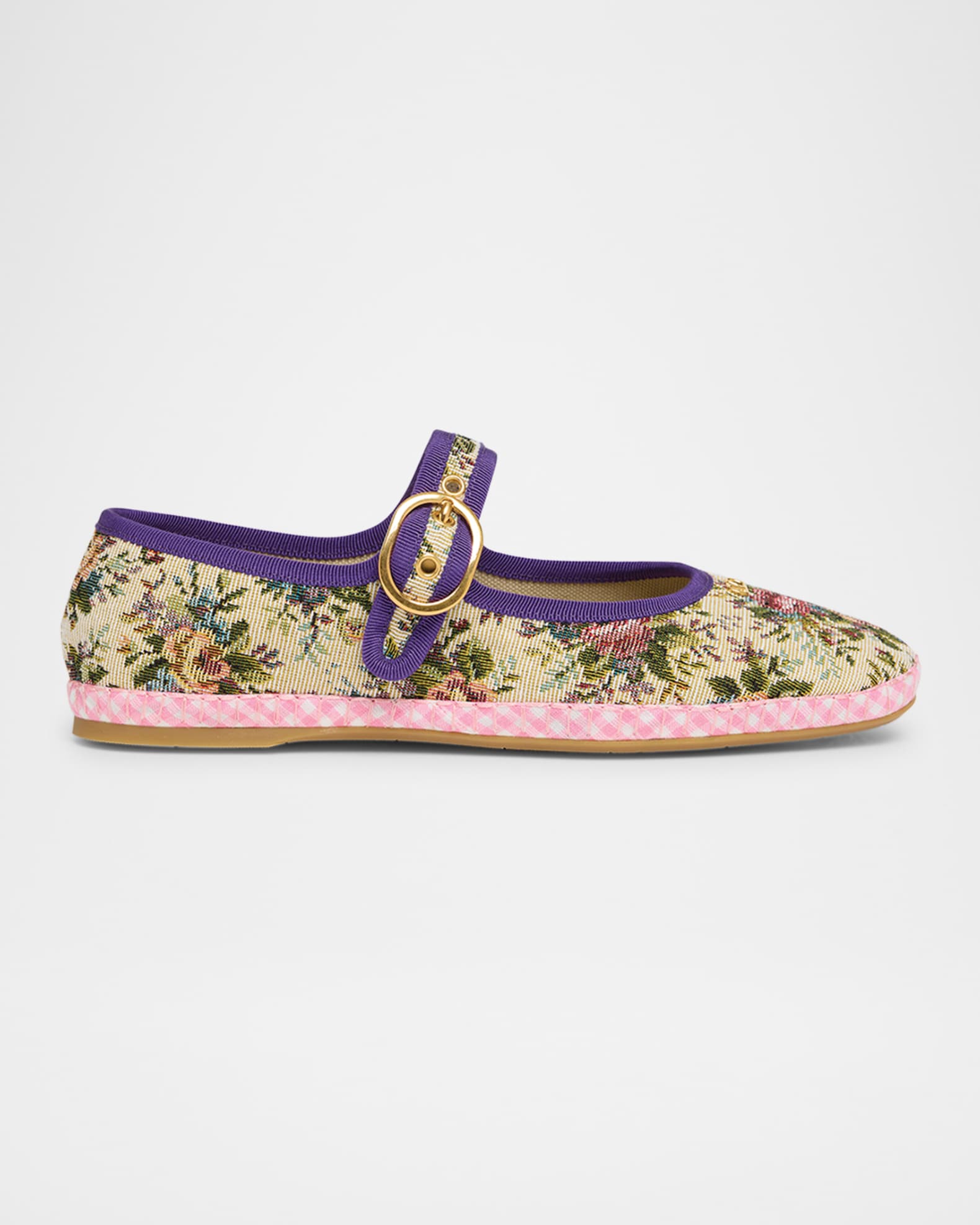 Endouce Brocade Floral Ballet Flats  0