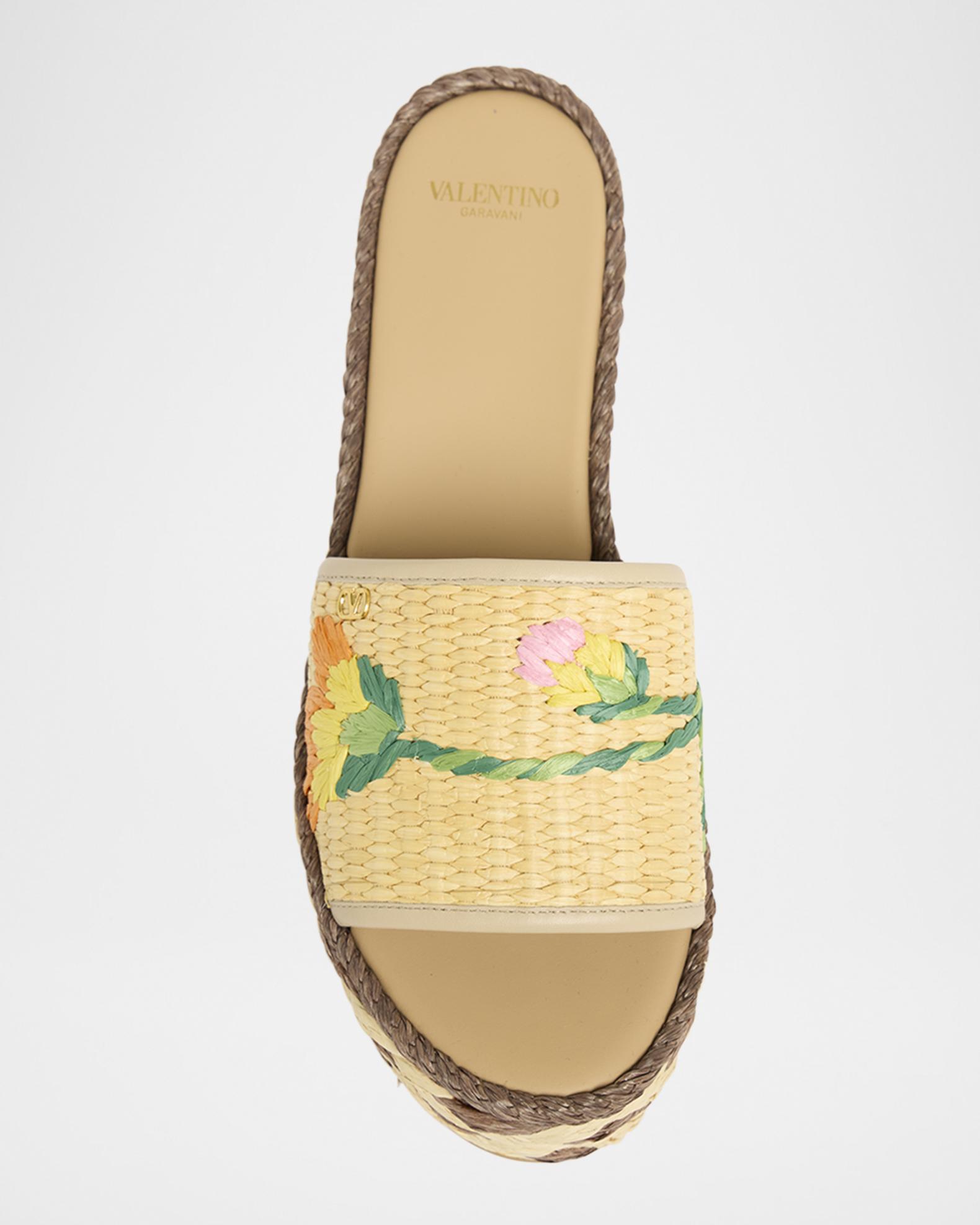 Valentino Garavani Bribri Floral Flatform Espadrille Sandals 