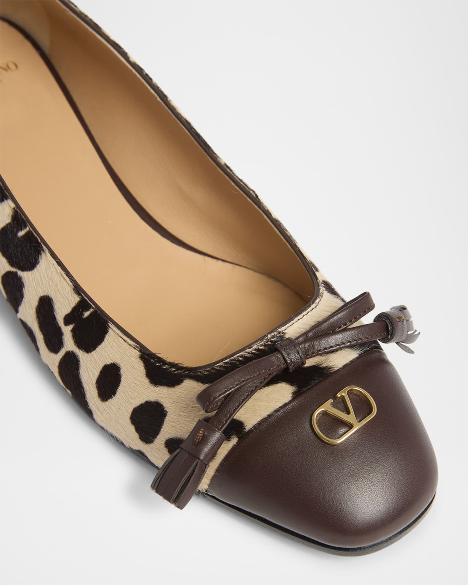 バレエシューズ Valentino Garavani Ballerina Valet Du Roi In Cavallino Valet Du Roi Kid Slingback Ballerina 25mmm for Woman in