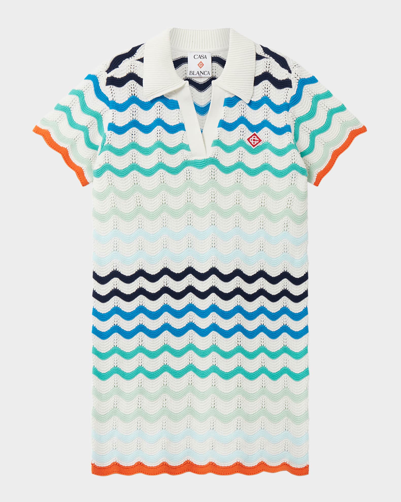 Girl's Beach Club Crochet Wave Knit Dress, Size 3T-14 0