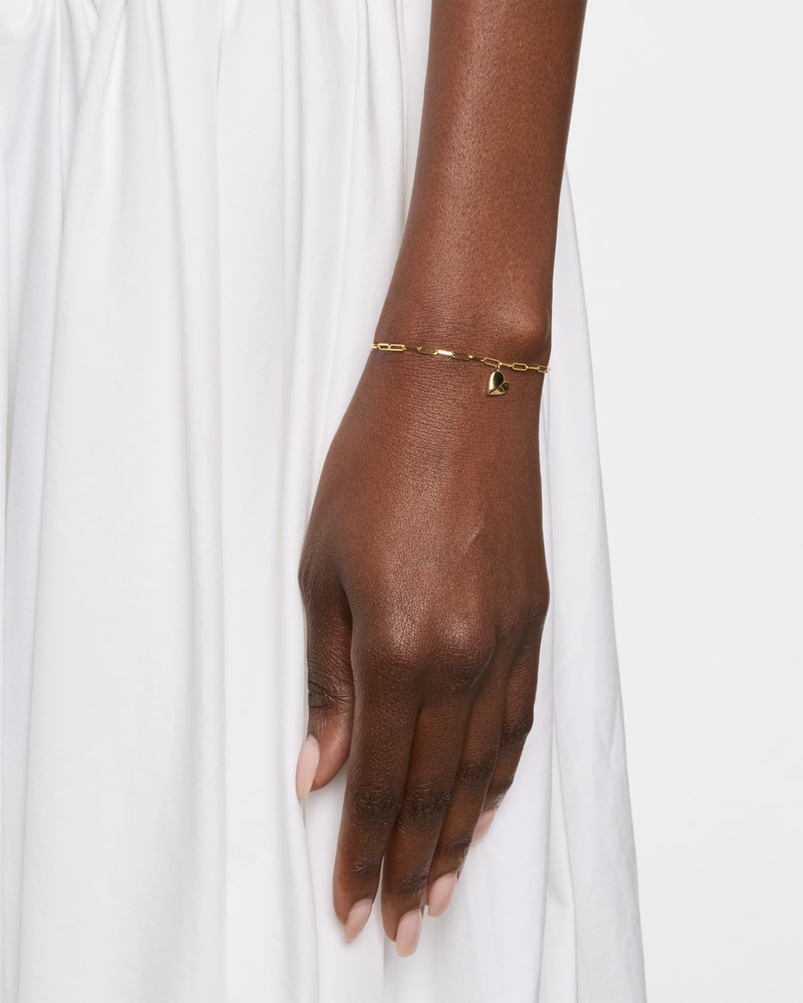 Folded Heart Link Bracelet 1