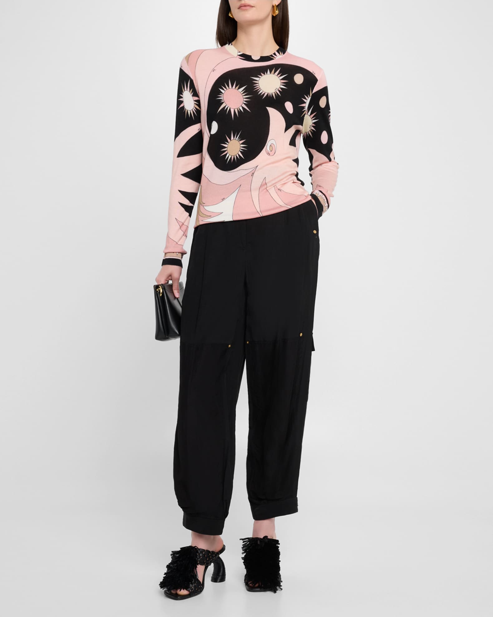 Stella-Print Knit Crewneck Sweater 1