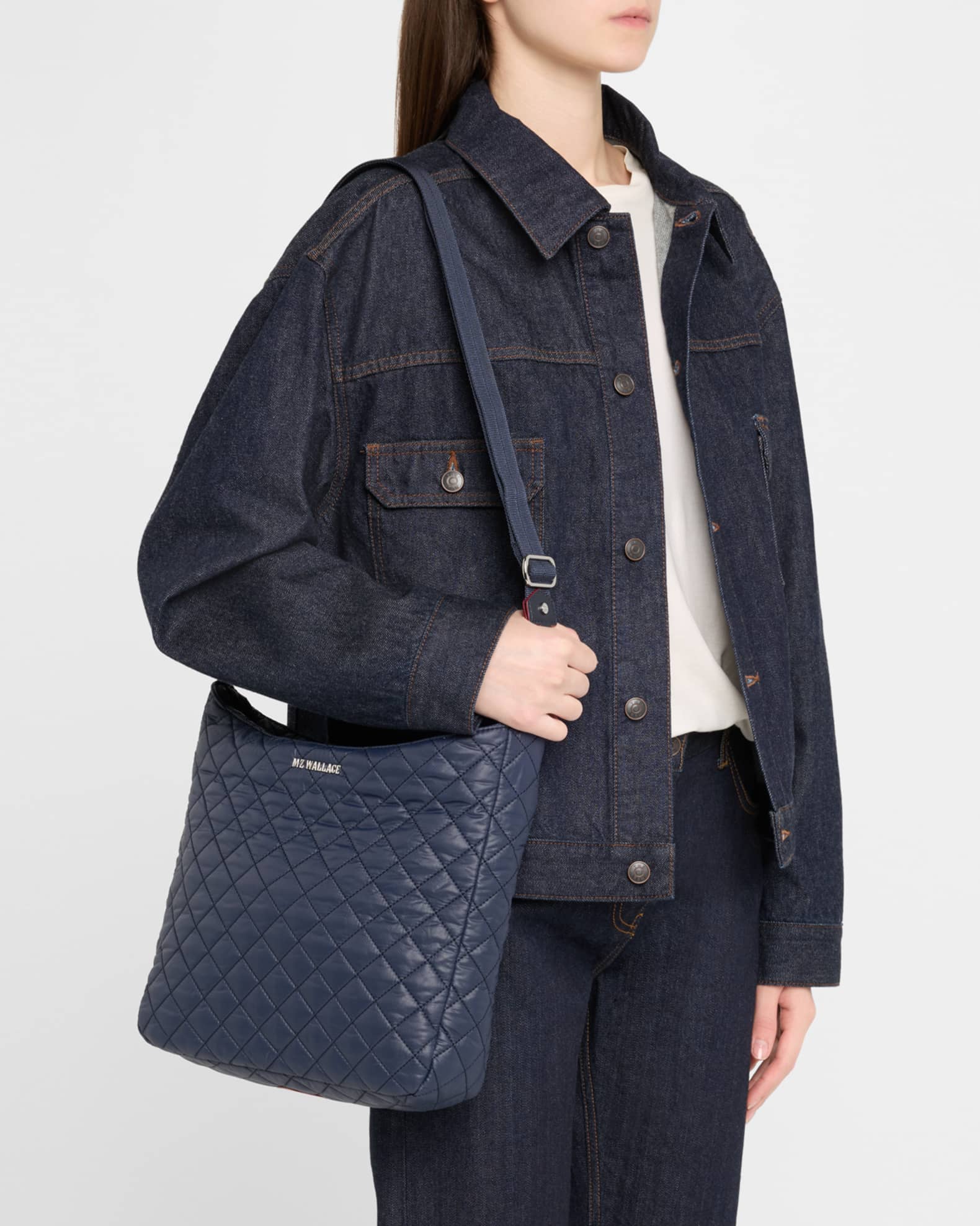 MZ WALLACE Crosby Quilted Hobo Crossbody Bag | Neiman Marcus