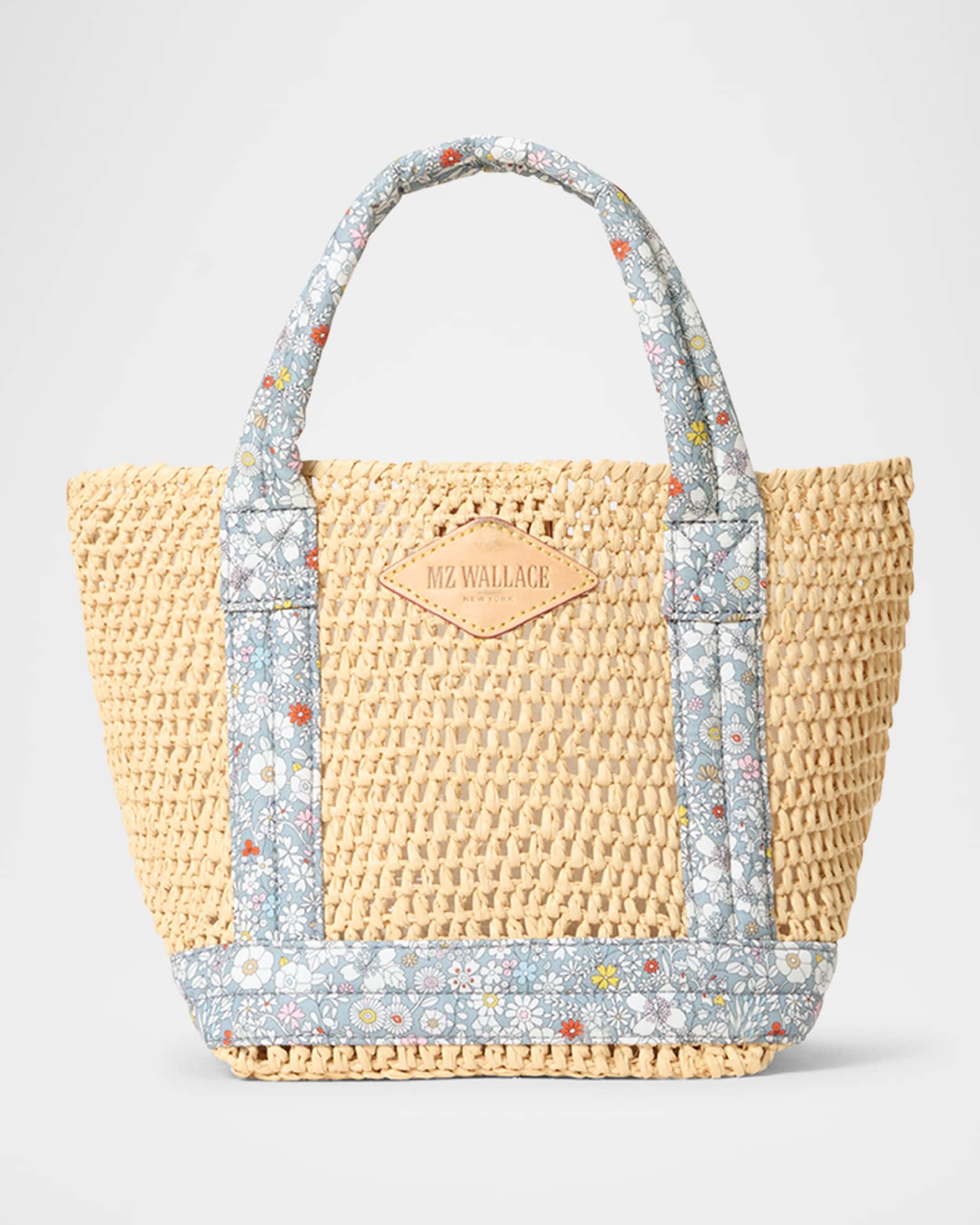 Mini Floral Crochet Tote Crossbody Bag 0