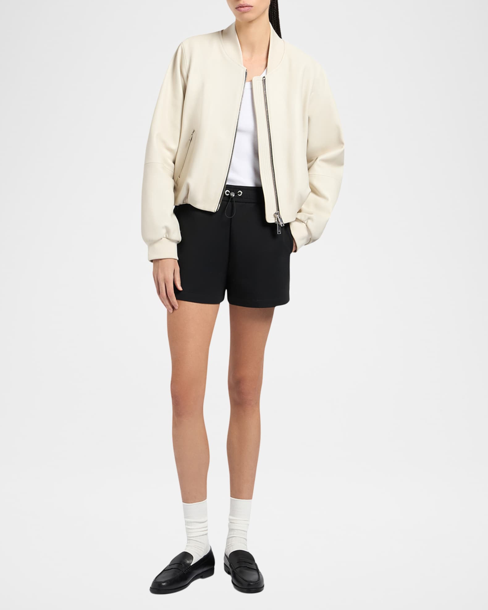 Cardin Leather Bomber Jacket 1