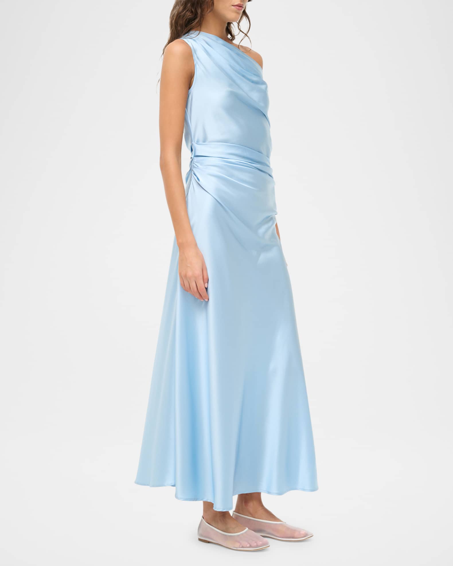 STAUD Phare Silk Midi Dress | Neiman Marcus