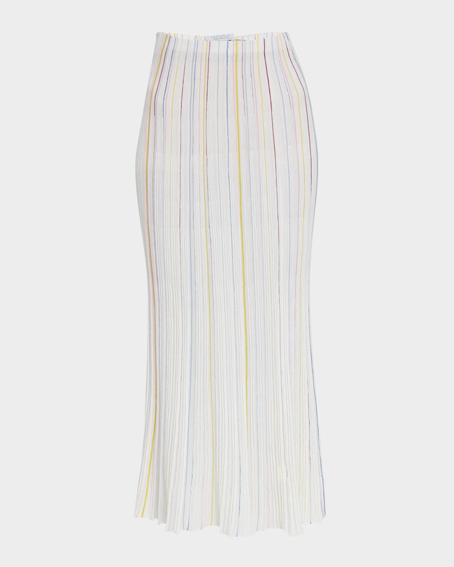 Celeano Striped Plisse Midi Skirt 0