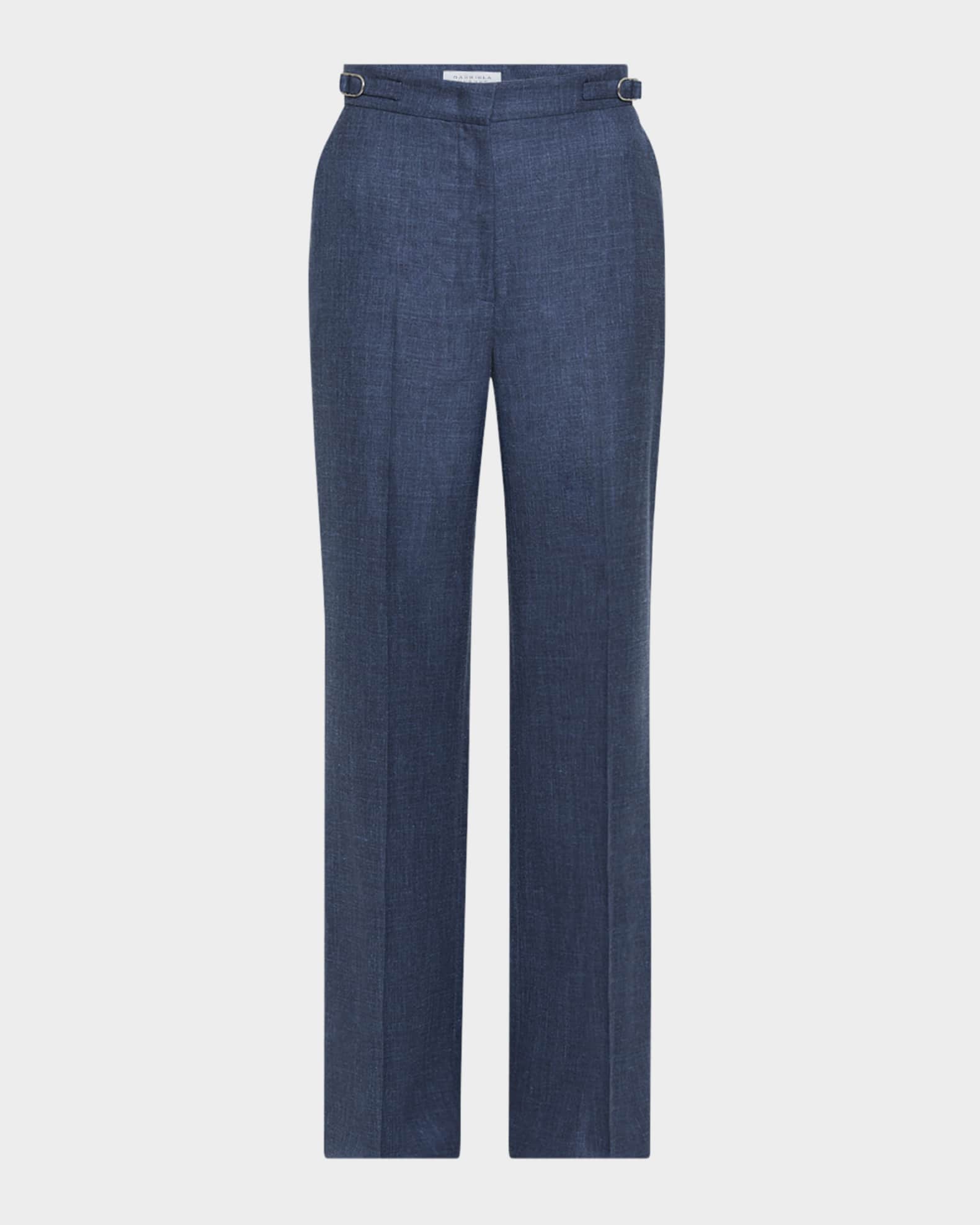 Vesta Linen-Blend Bootcut Pants 0