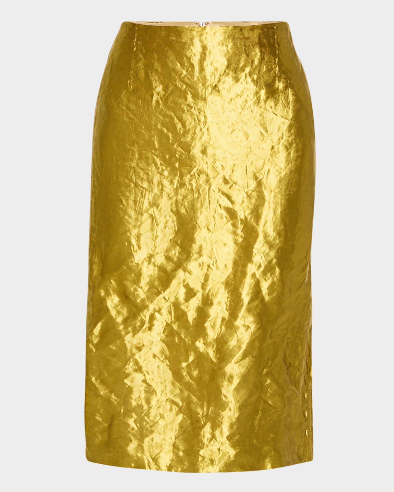 Manuela Crushed Silk Slip Skirt 0