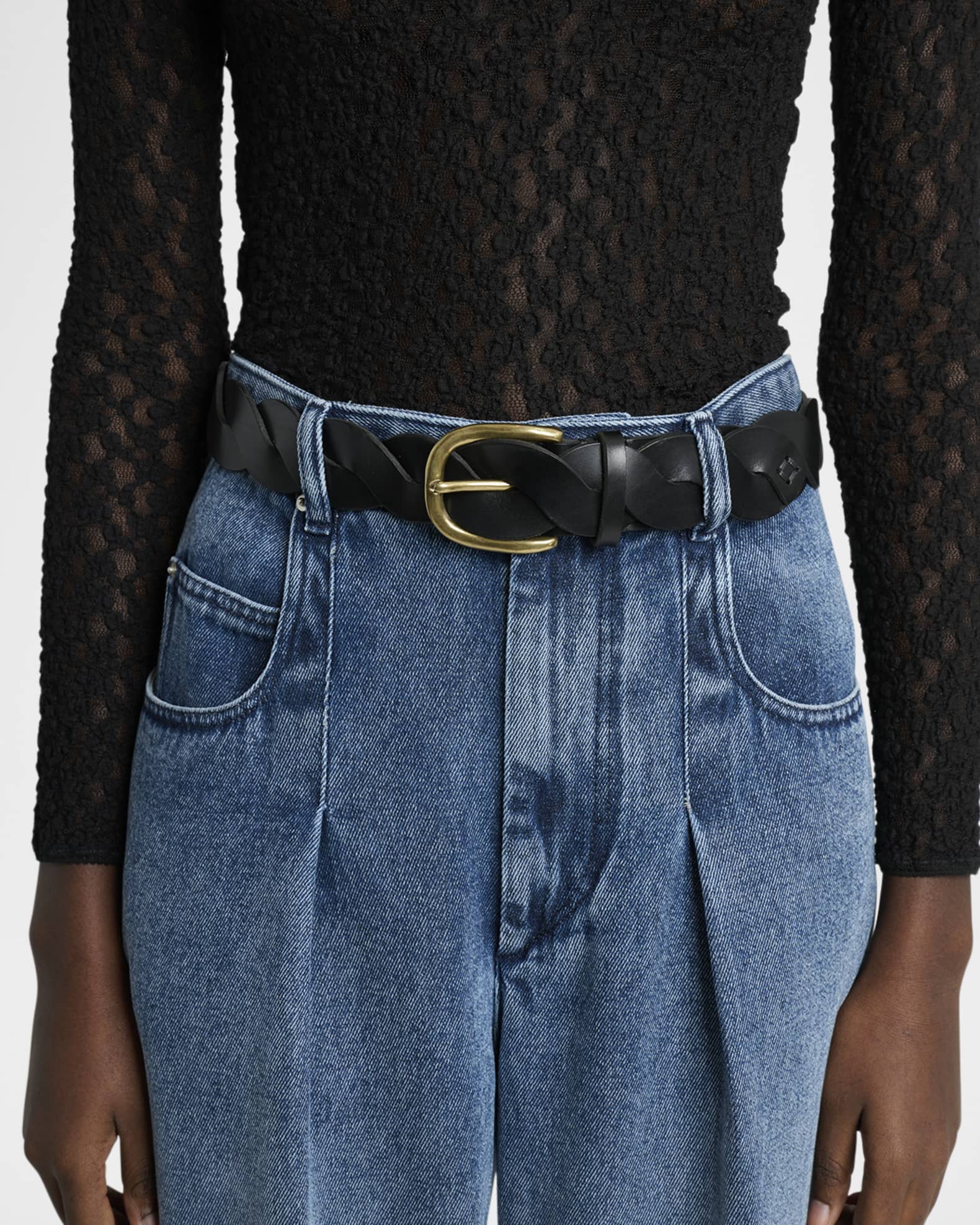 Zigzag Leather Belt