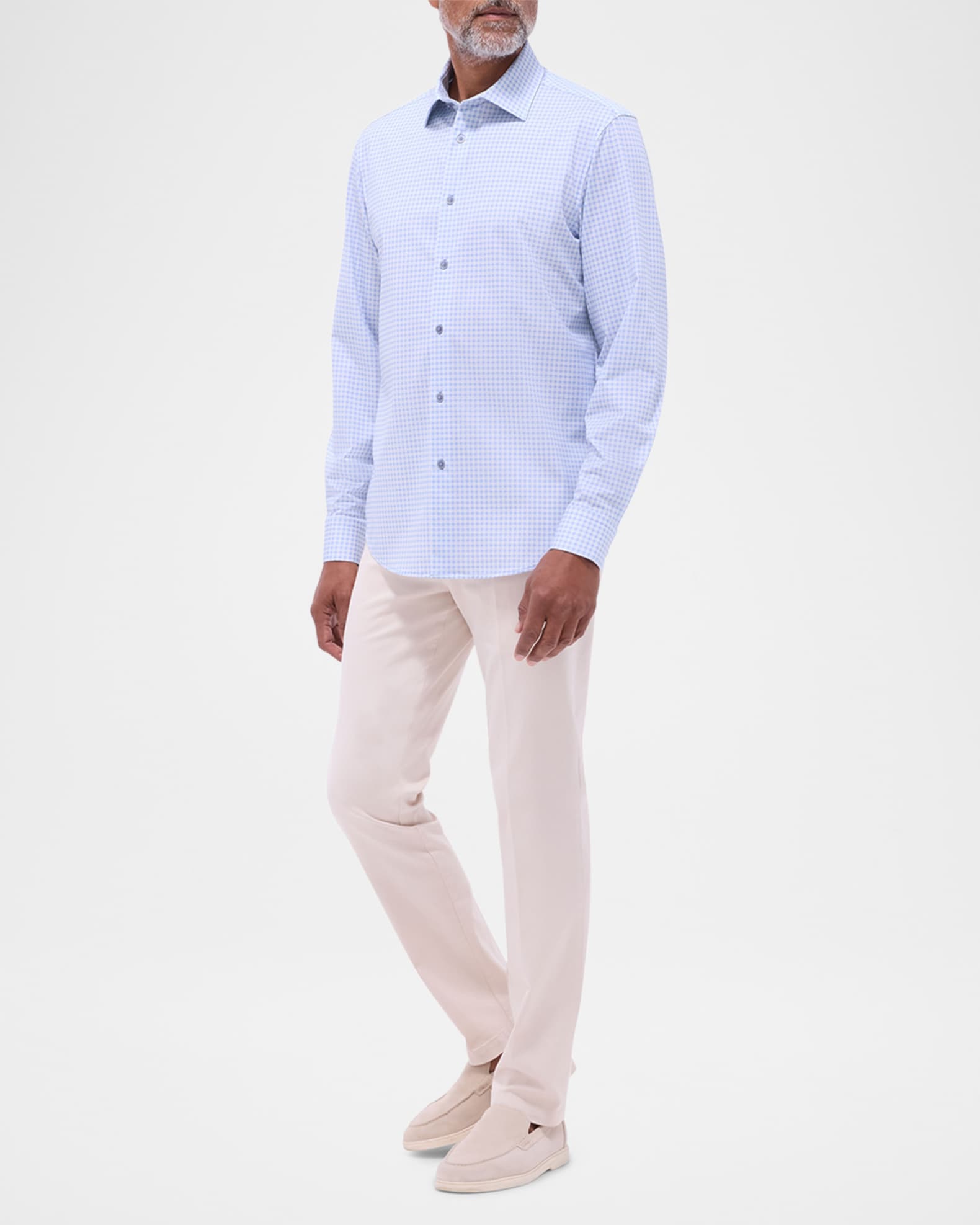 Men's OoohCotton James Long-Sleeve Sport Shirt 1