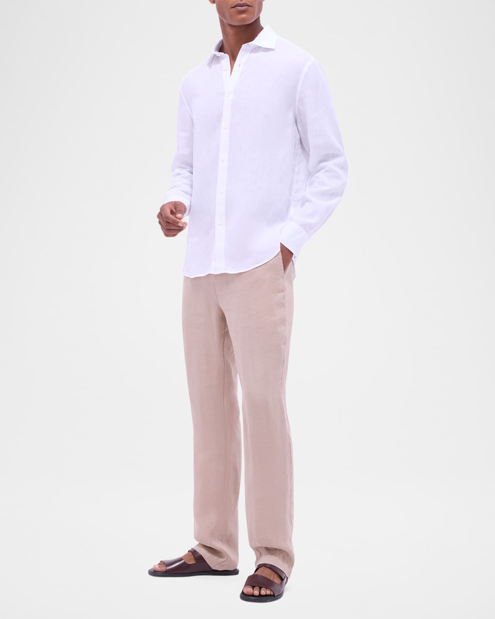 Men's Axel Long-Sleeve Linen Sport Shirt 1