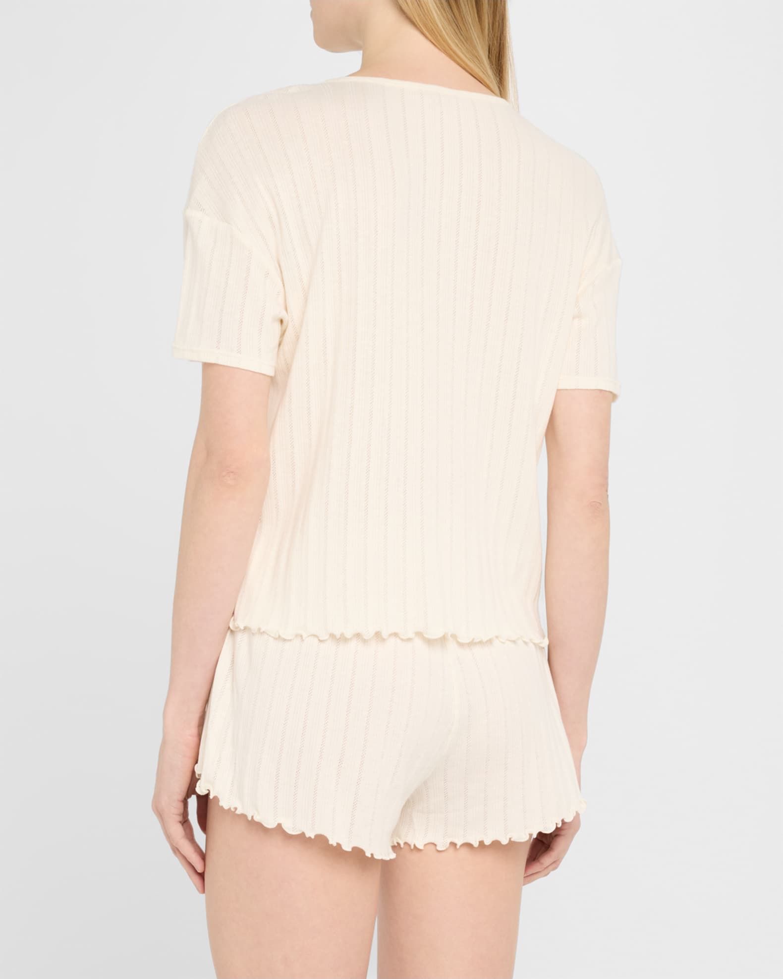 Pointelle Short-Sleeve Tee 1