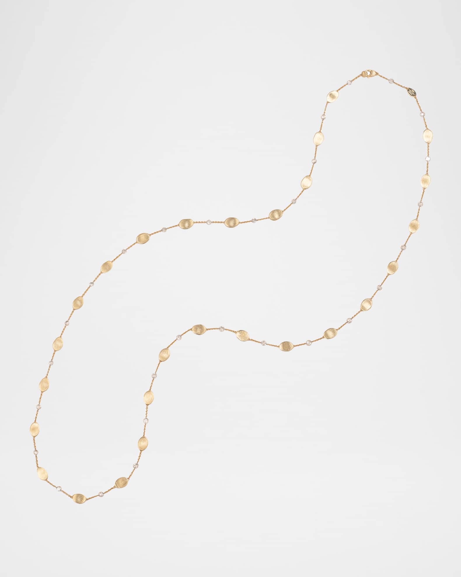 18K Yellow Gold Lunaria Necklace with Diamonds 0
