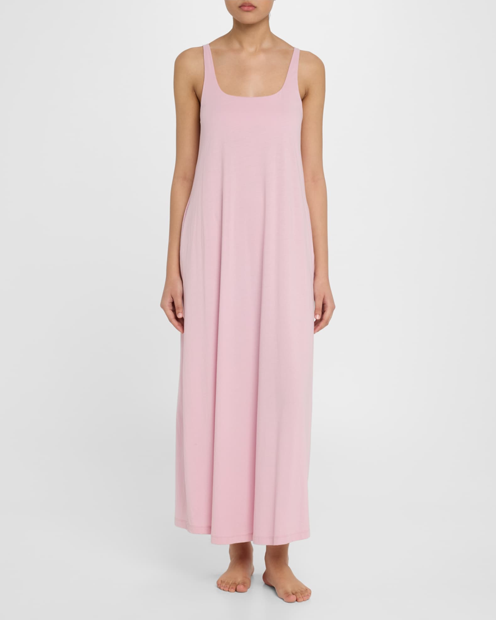 Scoop-Neck Organic Cotton Jersey Midi Chemise 1