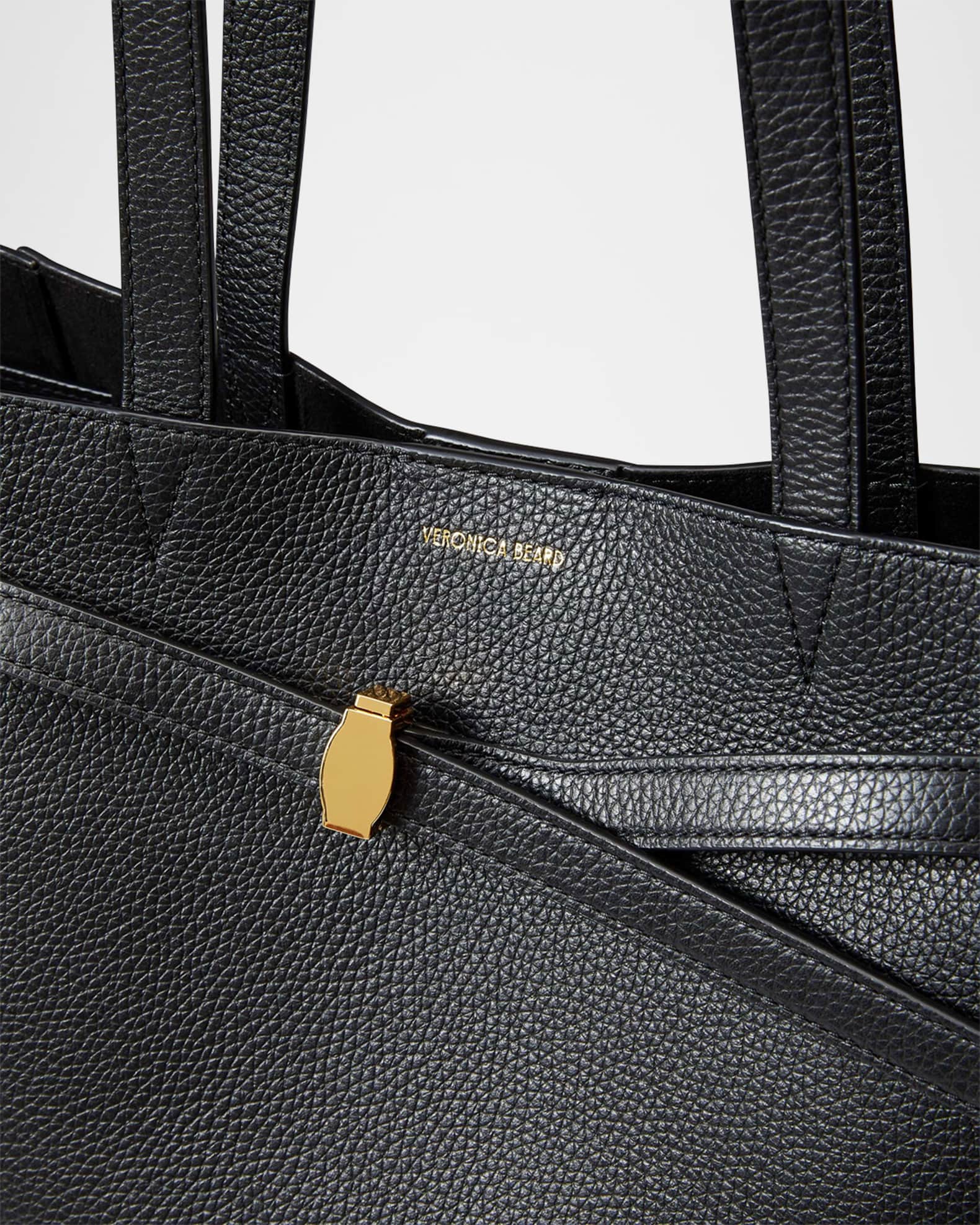 Veronica Beard Dash Belt North-South Leather Tote Bag | Neiman Marcus