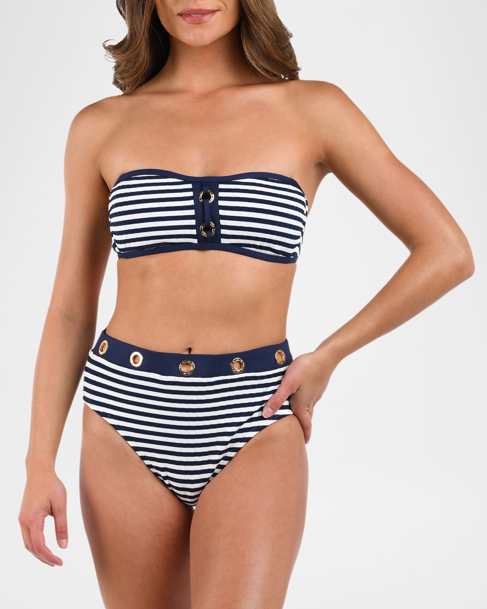 La Blanca High Waisted Bikini Bottoms La Blanca Palm High-Waist