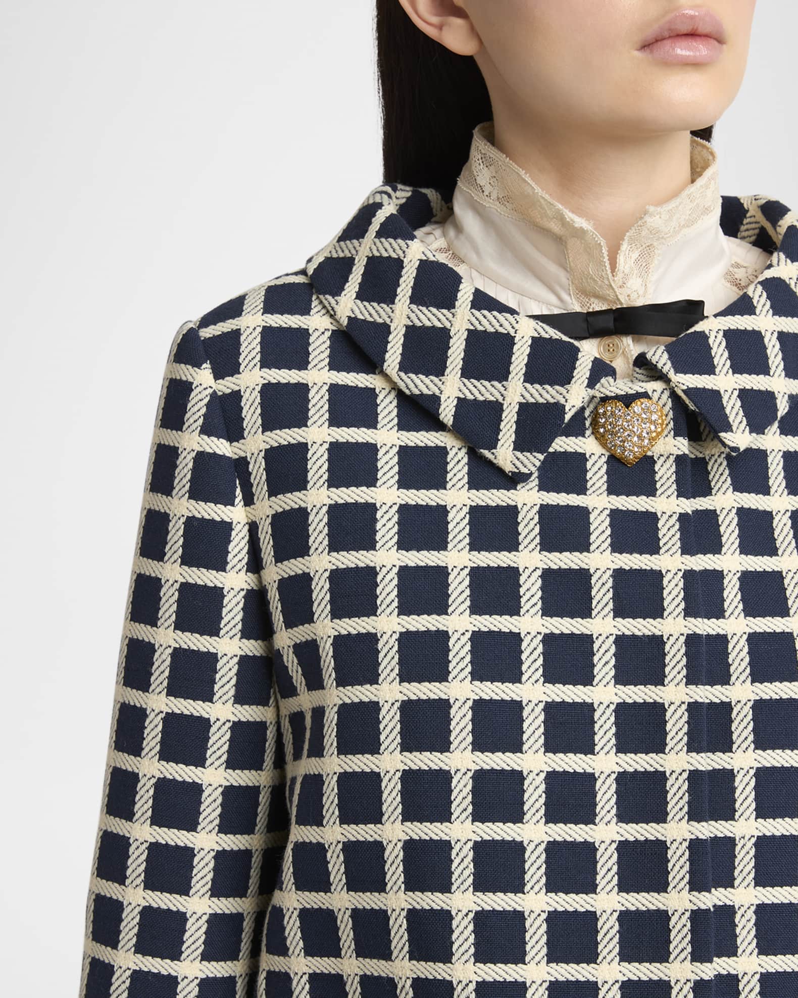 VALENTINO Shell Button Linen Jacket 貝ボタン Valentino Garavani Crepe Couture Wool Short Jacket with Bow