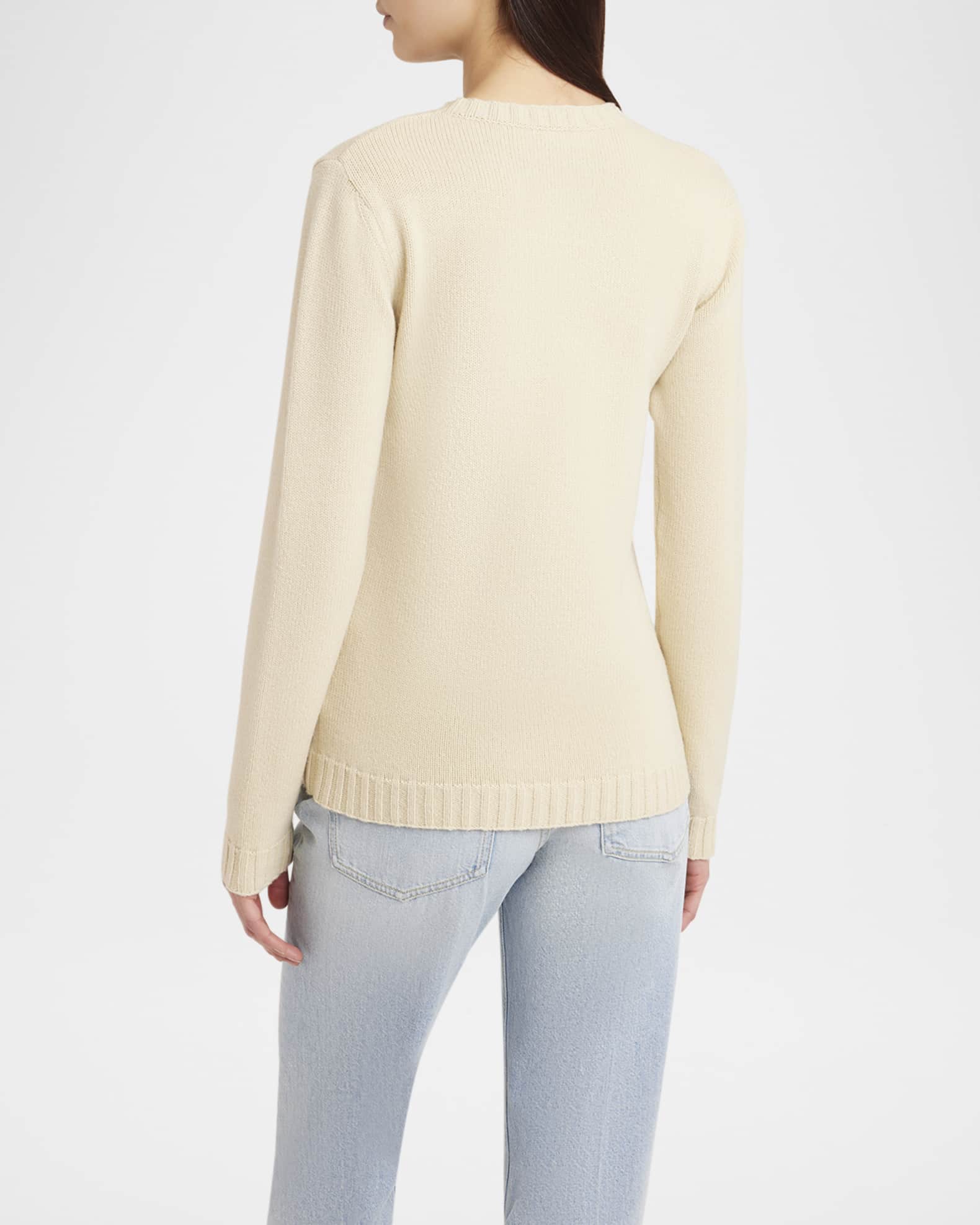 Valentino Garavani Chez Valentino Beaded Wool Sweater | Neiman Marcus