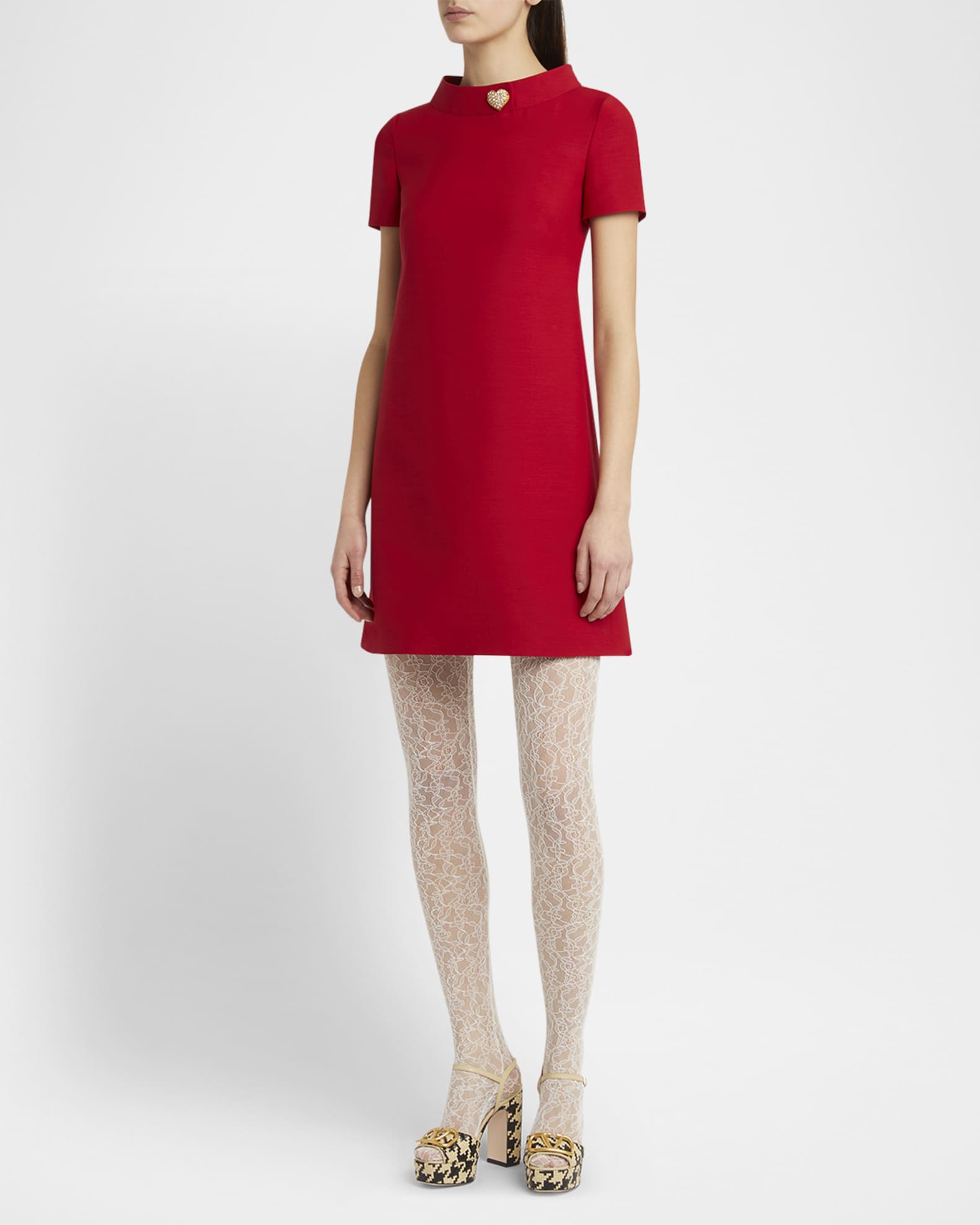 RED VALENTINO ミニドレス Valentino Garavani Crepe Couture ミニドレス | レッド | FARFETCH JP