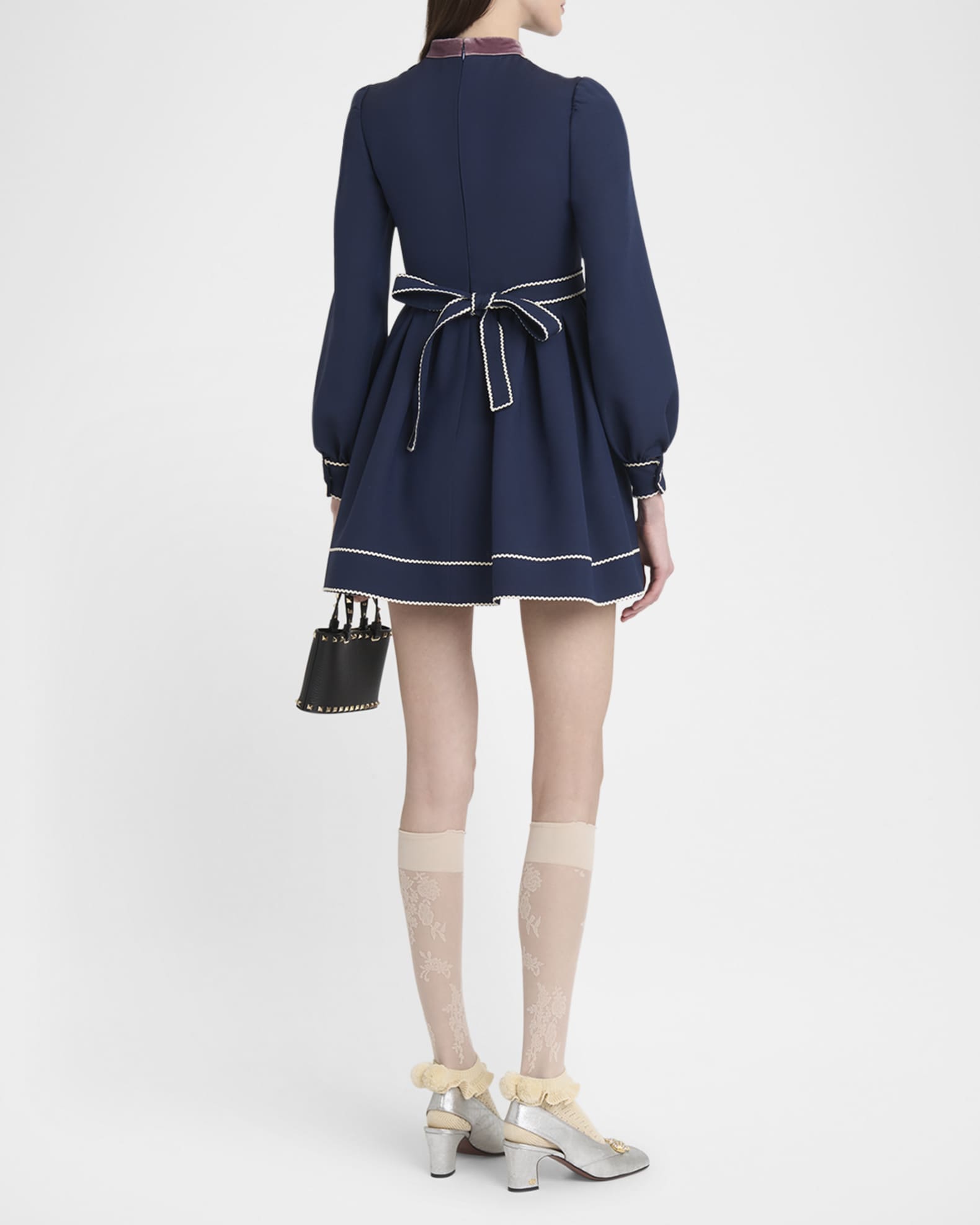 VALENTINO GARAVANI ヴァレンティノ ドレス　サイズ38 VALENTINO（ヴァレンティノ） ケープドレス（グレー/サイズ38