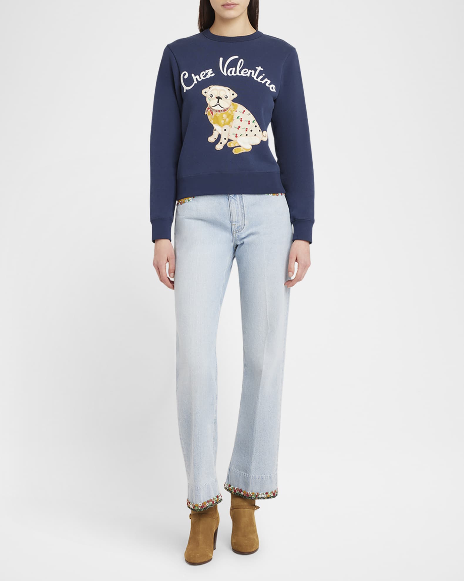 Embroidered Cotton Jersey Sweatshirt 1