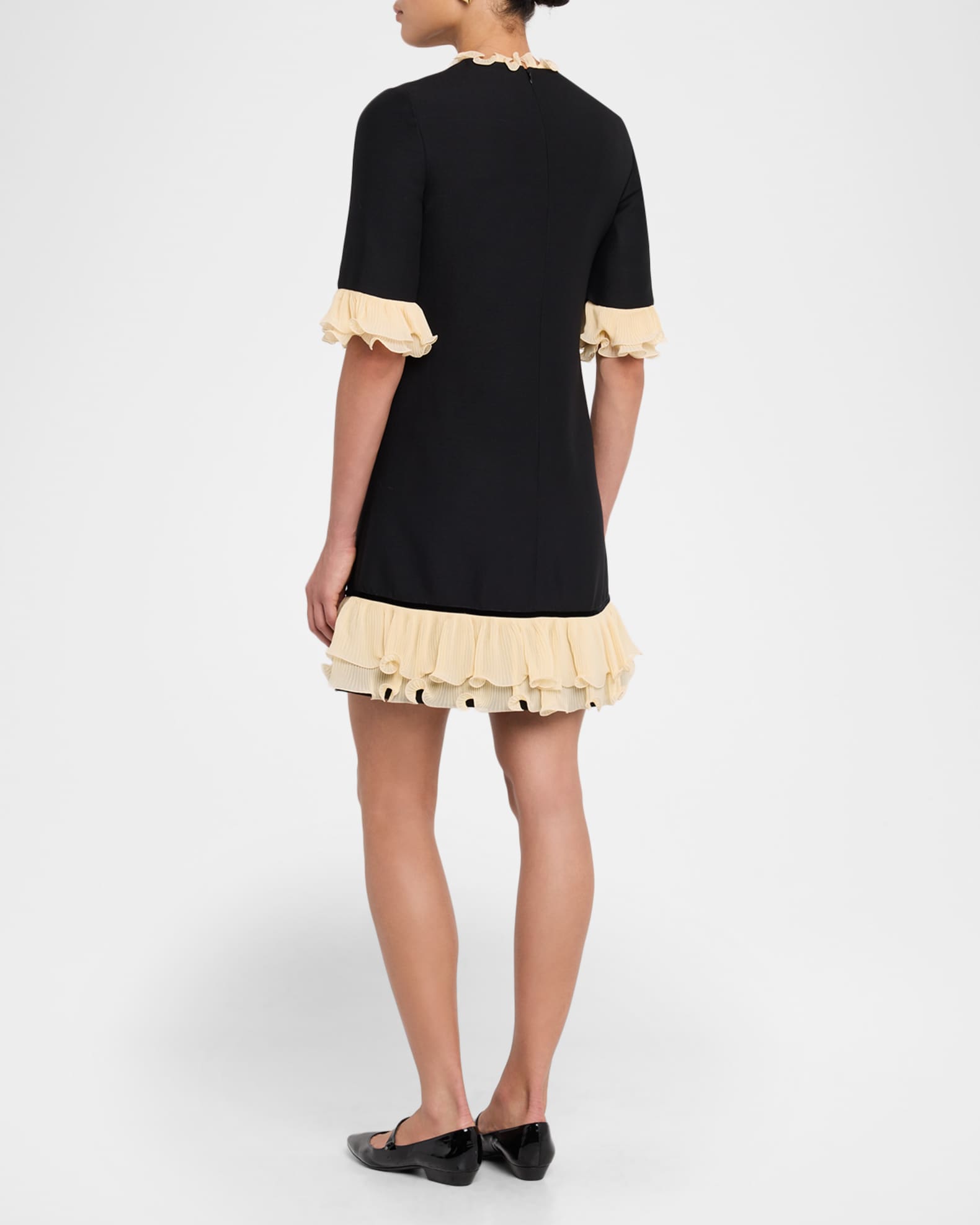 black mini dress nearby Black Mesh Drape Padded Spaghetti Strap Ruched Mini Dress Medium