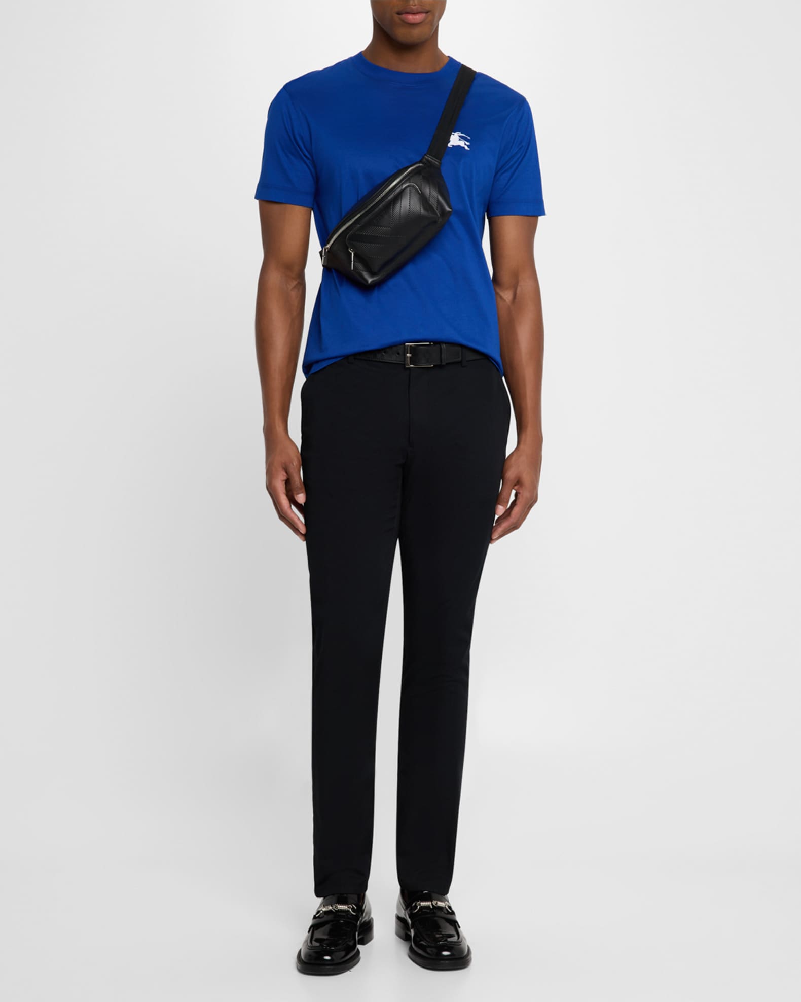 Burberry Men's Small Check Leather Belt Bag | Neiman Marcus