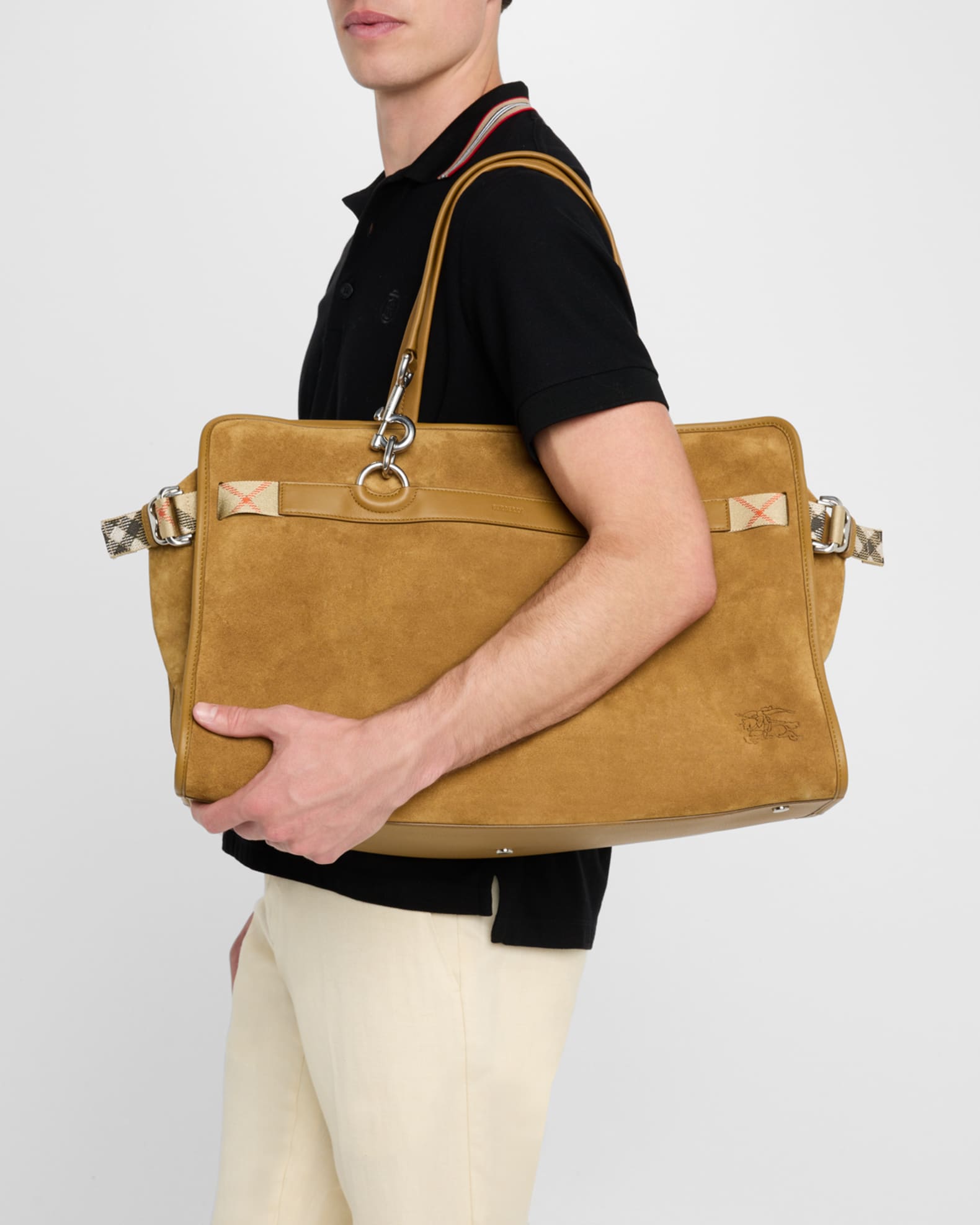 Men's Suede Duffel Bag 1