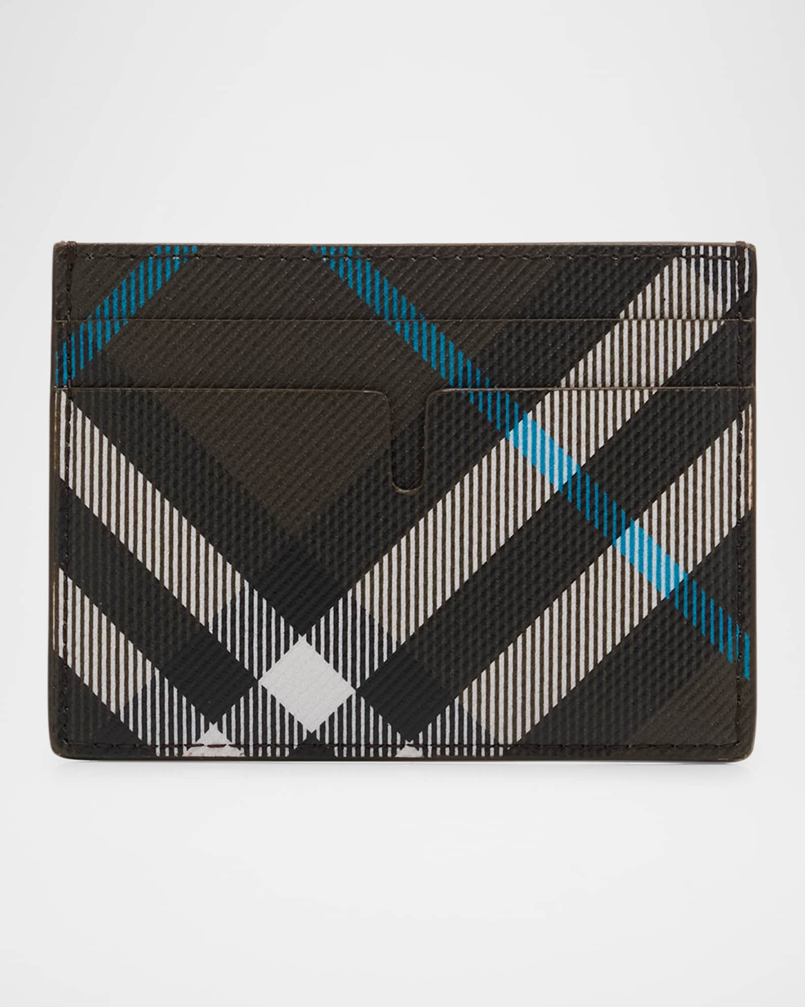 Men's Check Card Case 0