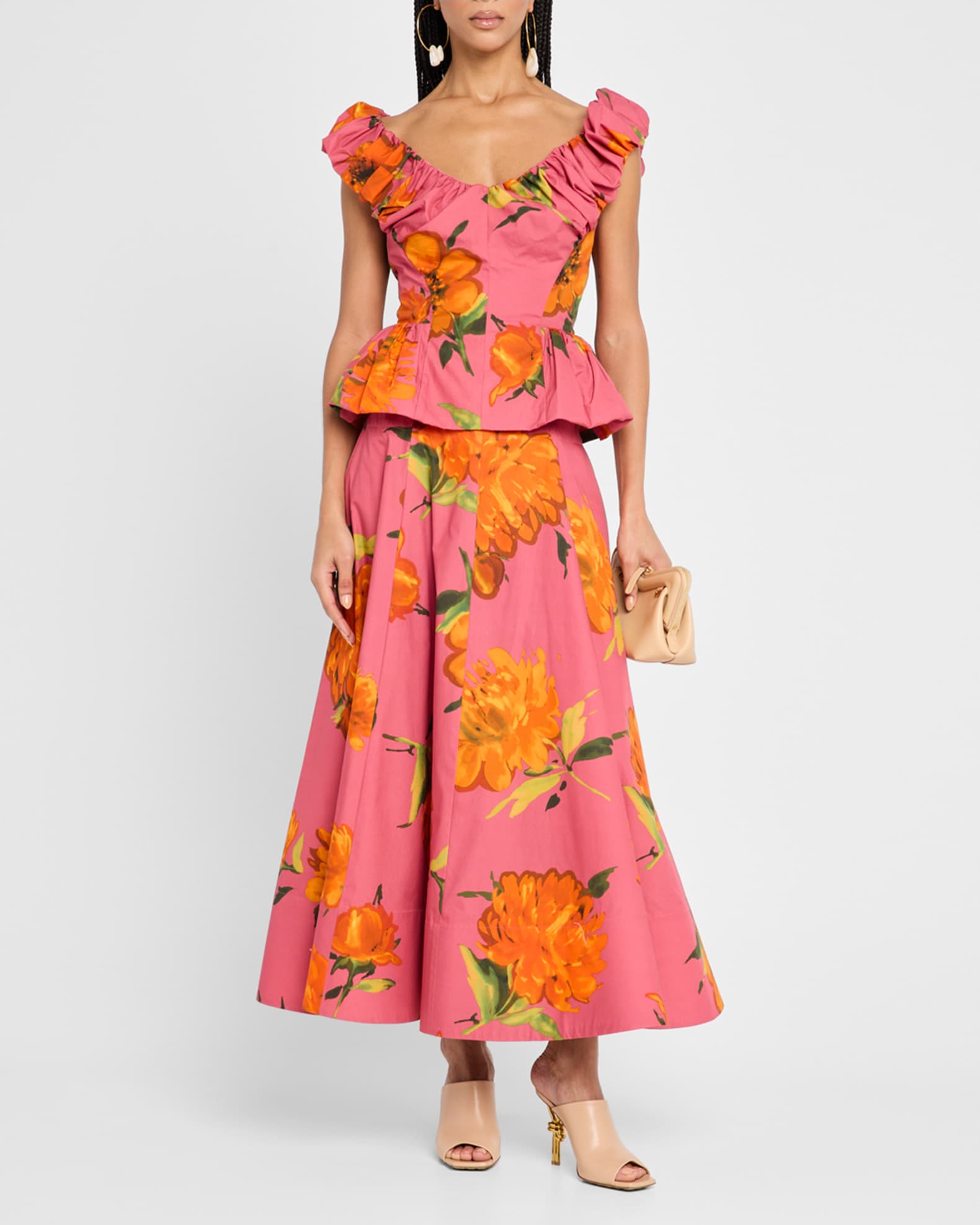 Parker Floral Midi Circle Skirt 1