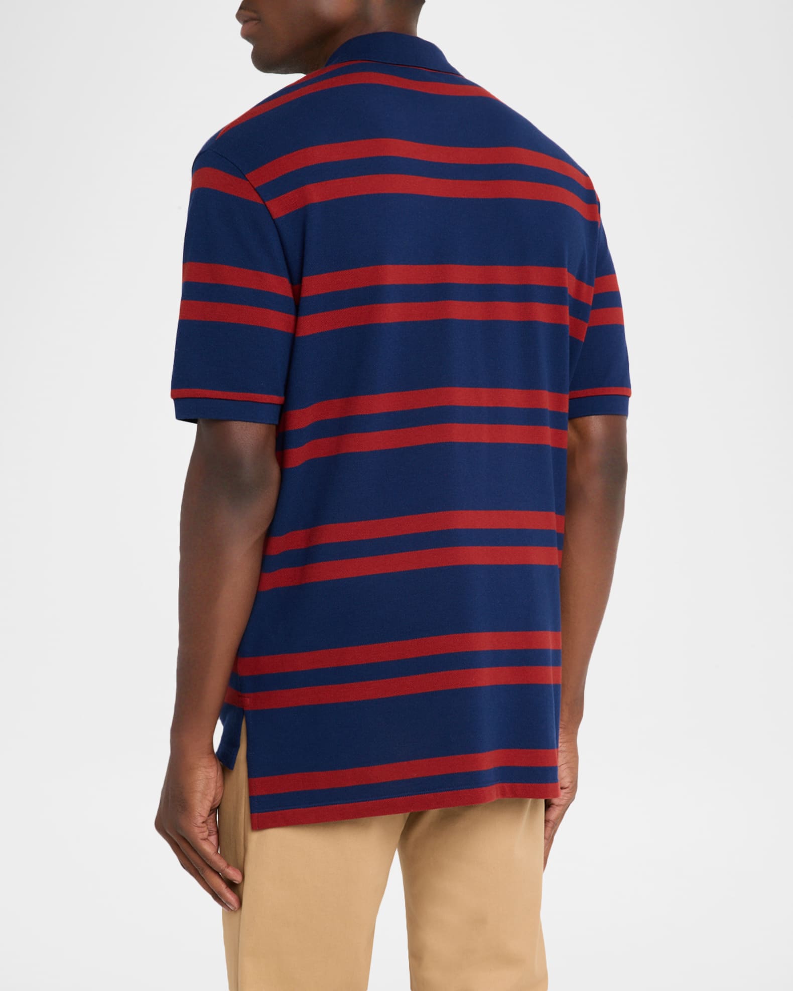 Valentino Garavani Men's Double-Stripe Pique Polo Shirt