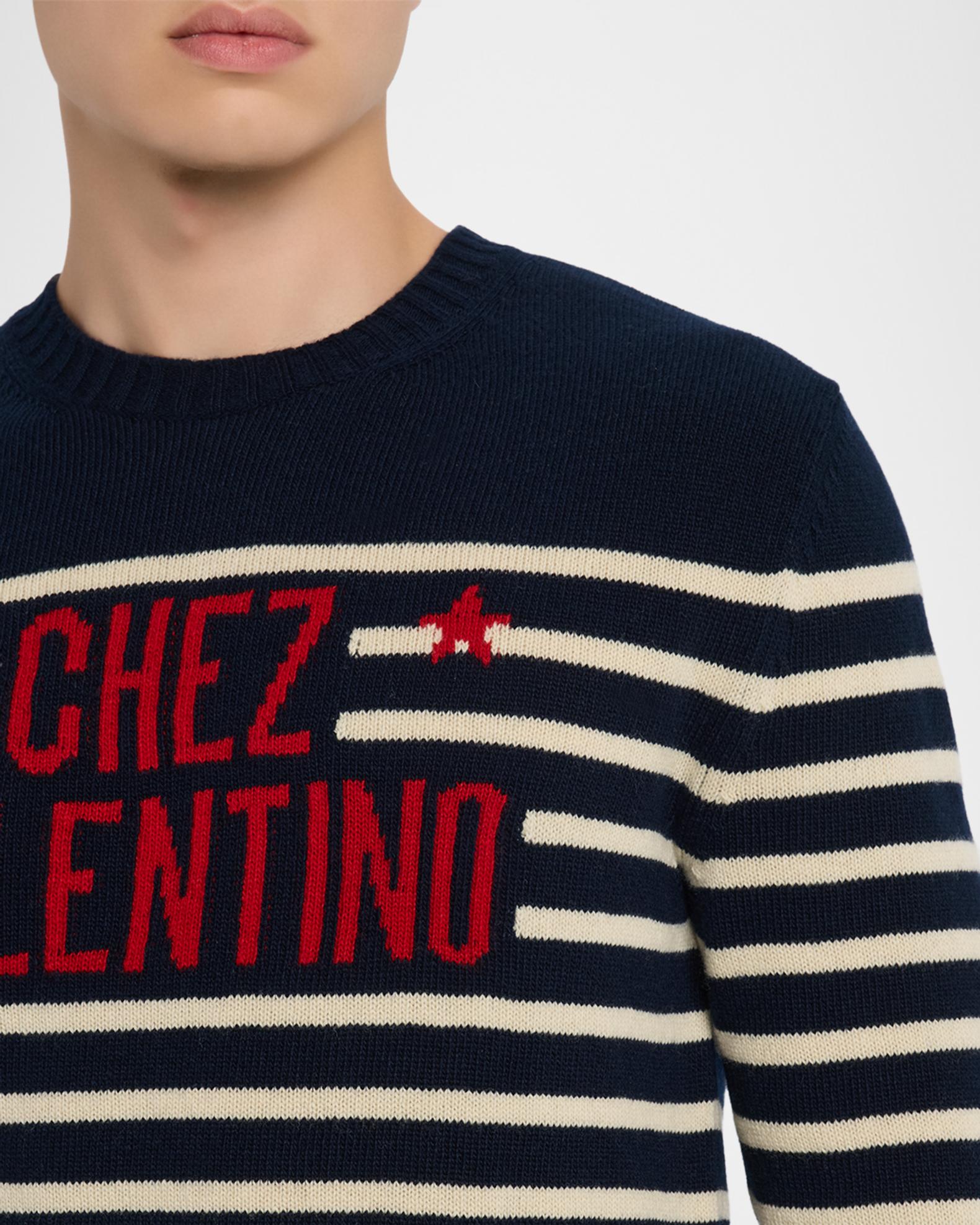 Valentino Garavani Men's Chez Valentino Wool Stripe Logo-Jacquard