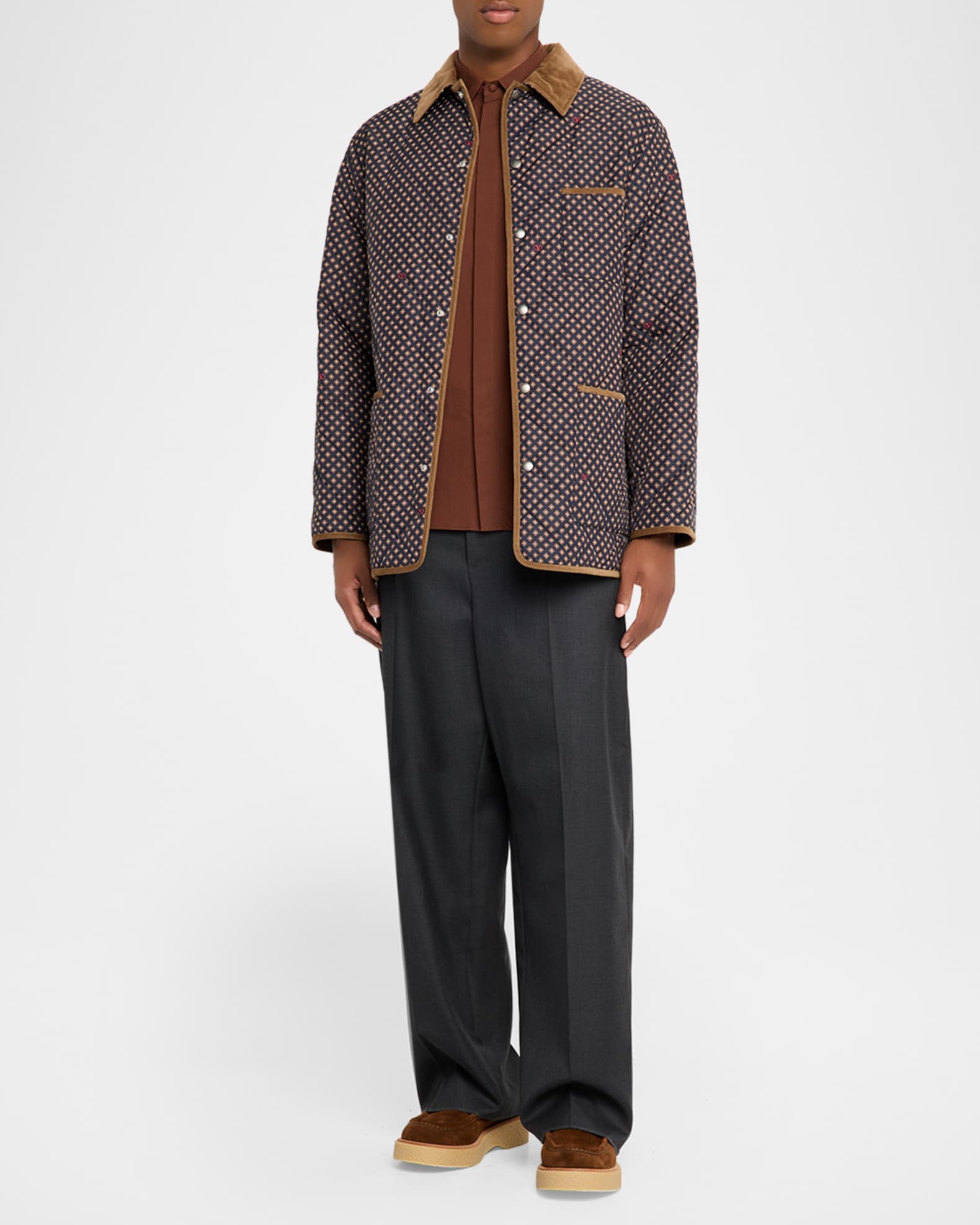 Valentino Garavani Men's Quilted Nylon Jacket | Neiman Marcus