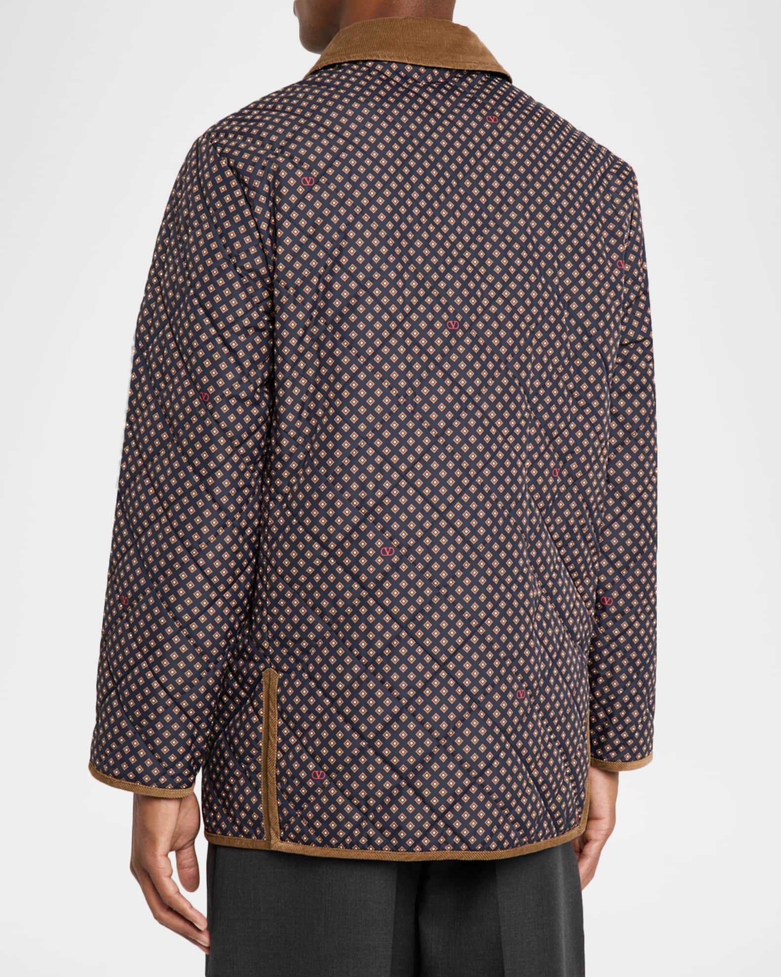 Valentino Garavani Men's Quilted Nylon Jacket | Neiman Marcus