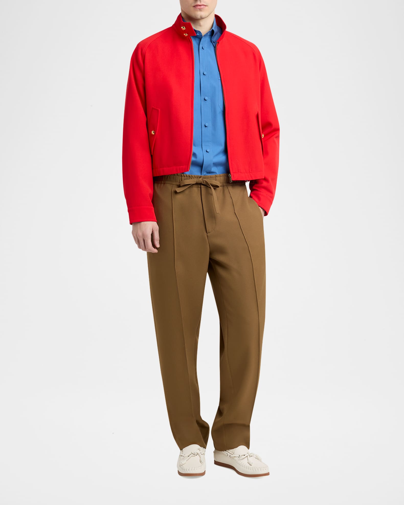 Men's Pintuck-Front Drawstring Pants 1