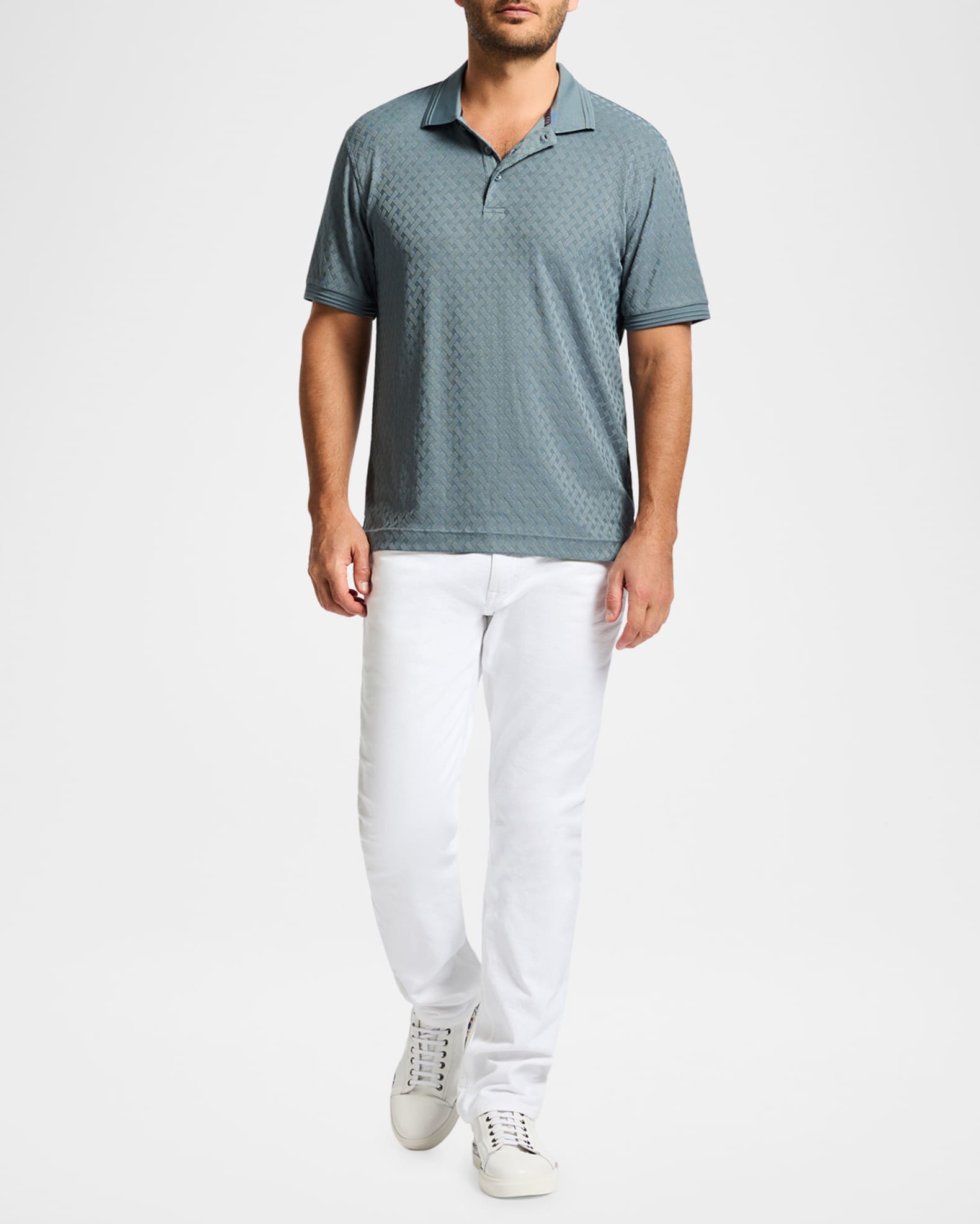 Men's Elias Jacquard Polo Shirt 1
