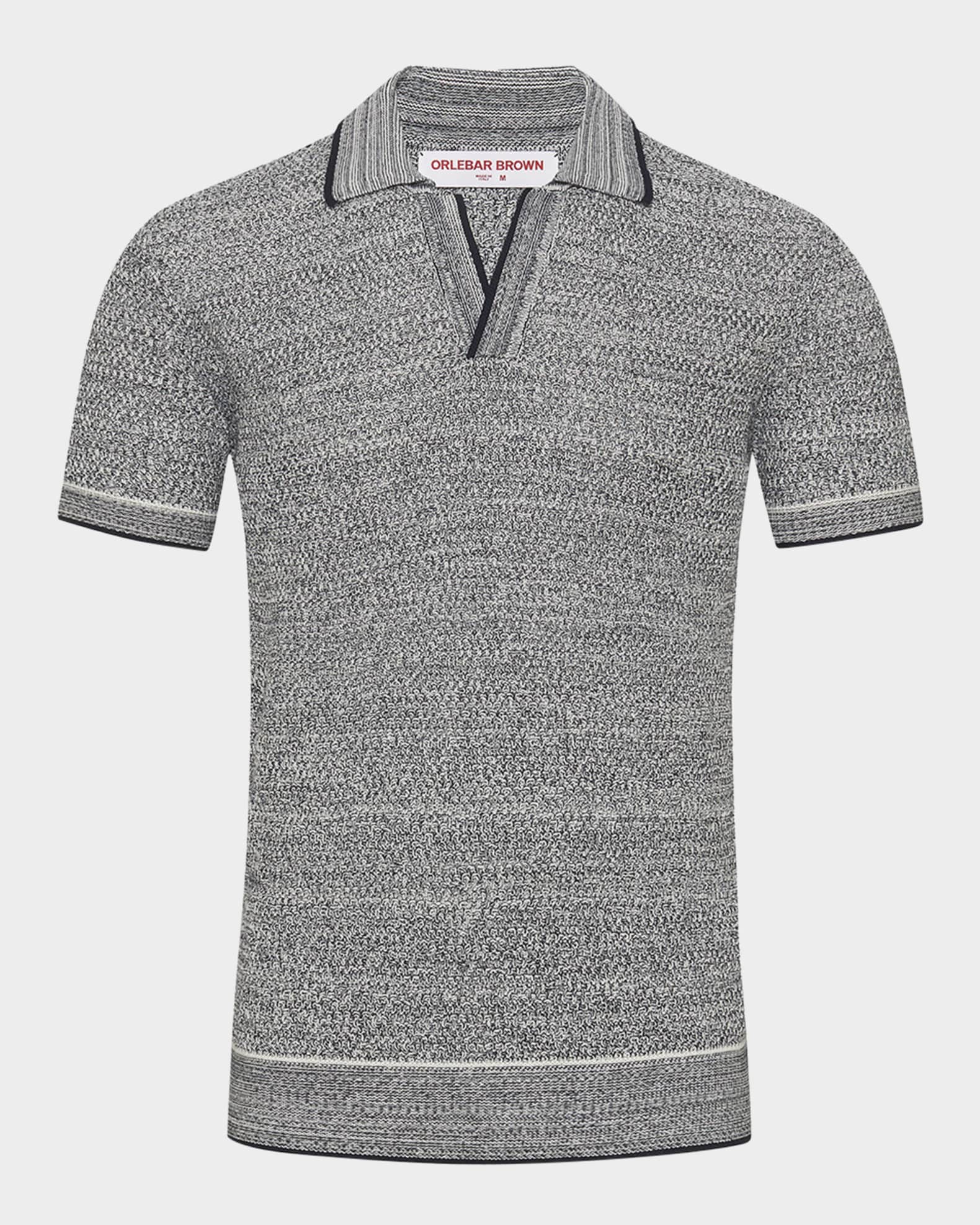  Men's Knit Polo Shirt 0
